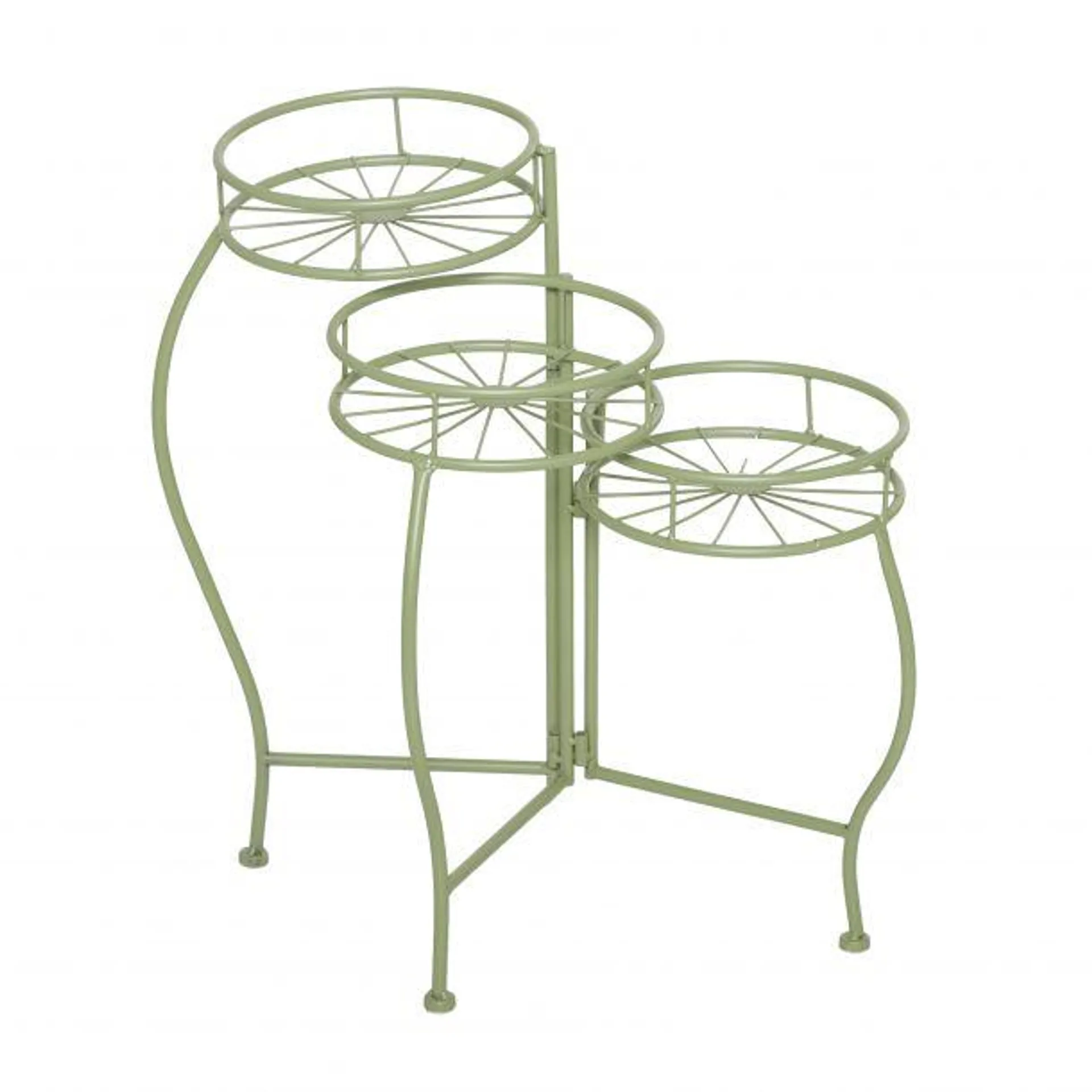 Green Iron Transitional Plantstand, 21 x 19 x 18