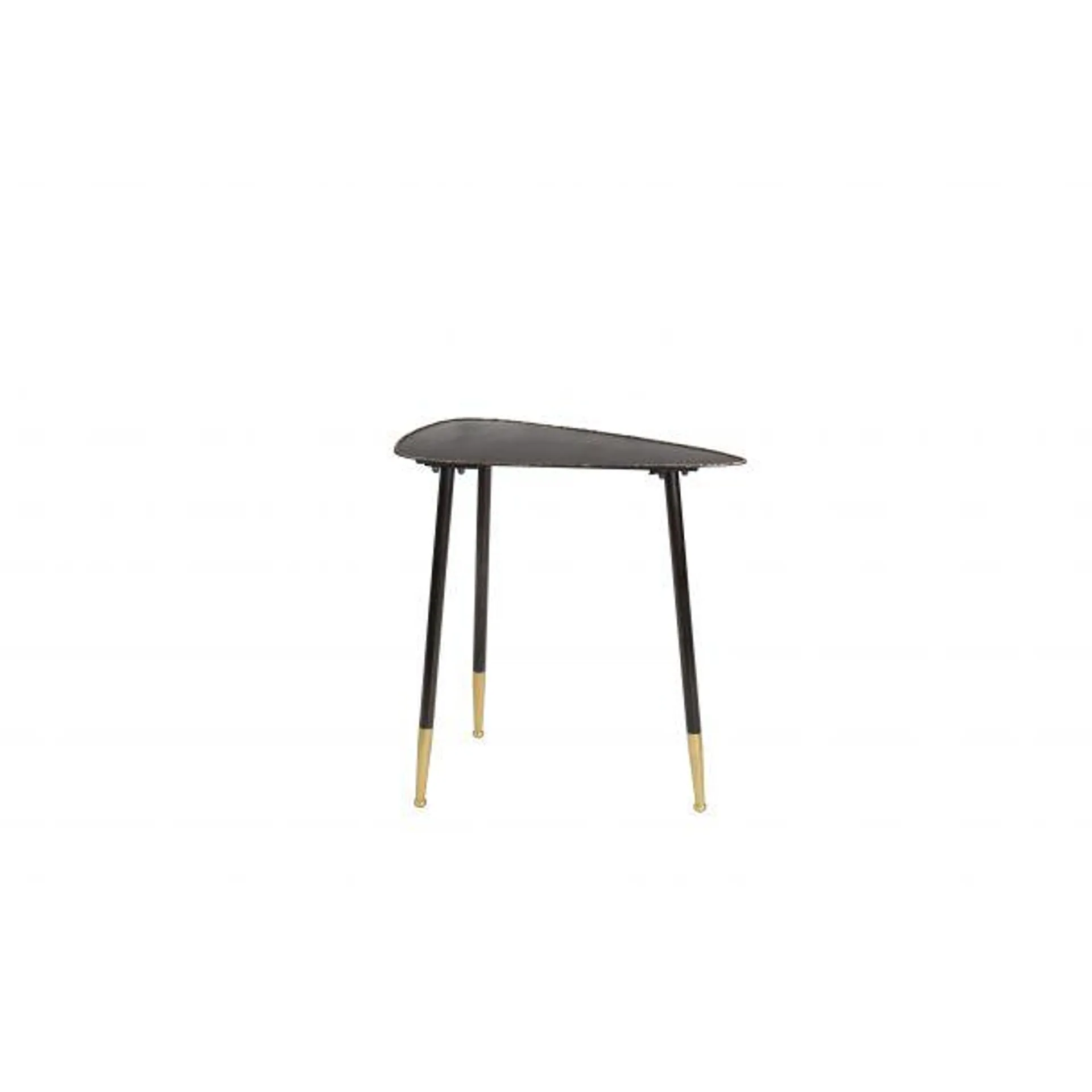 Industrial 24" Triangle Accent Table in Metal by Marisol + Daisy - Black