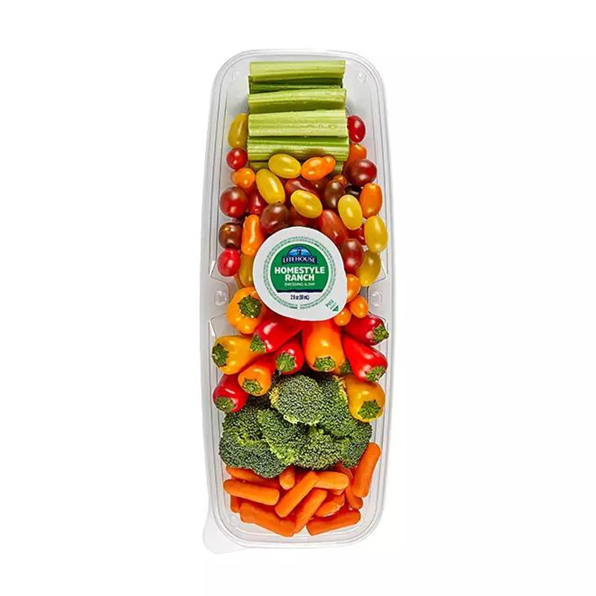 Member's Mark Fresh-Cut Vegetable Tray and Ranch Dressing, priced per pound