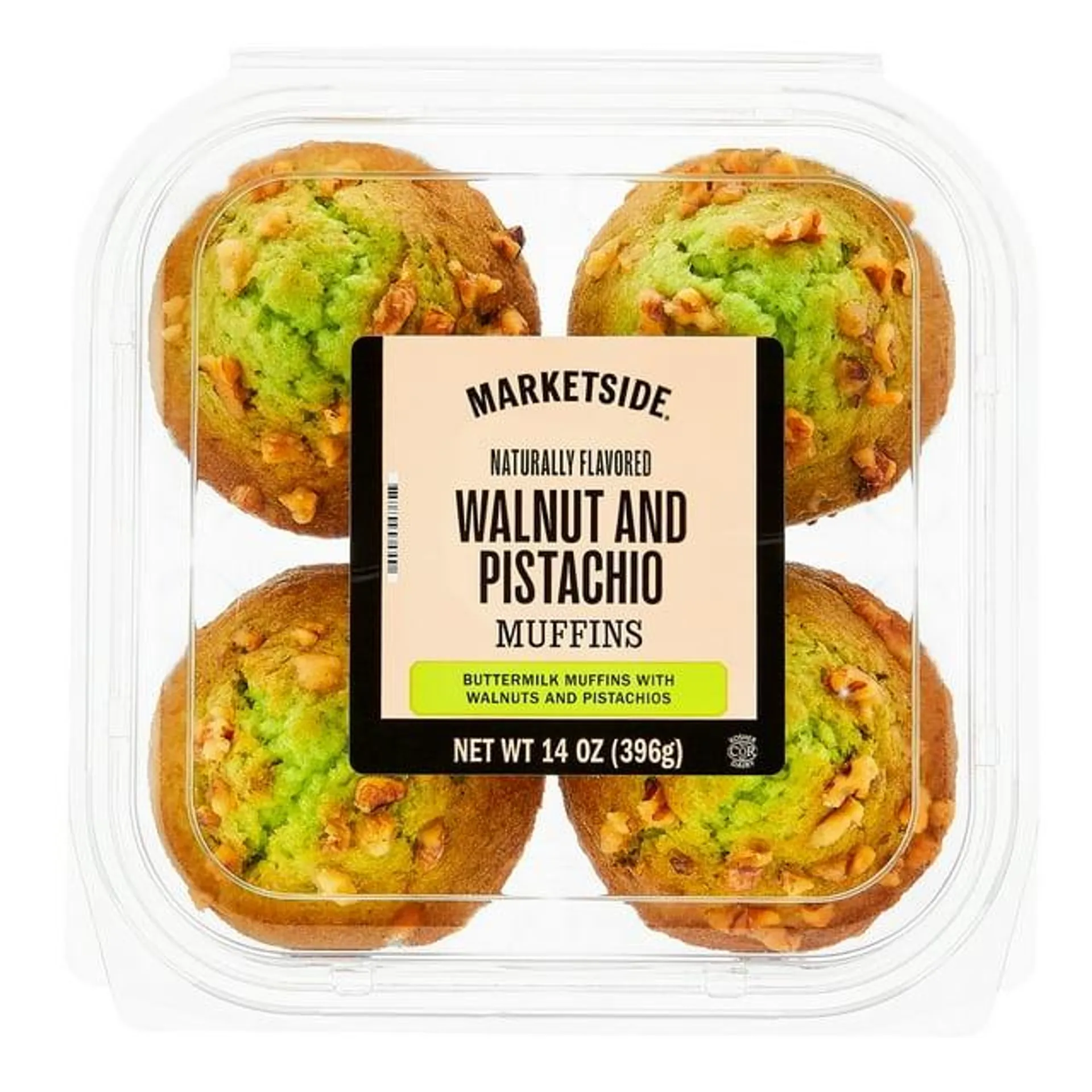 Marketside Walnut & Pistachio Baked Muffins, 14 oz, 4 Count