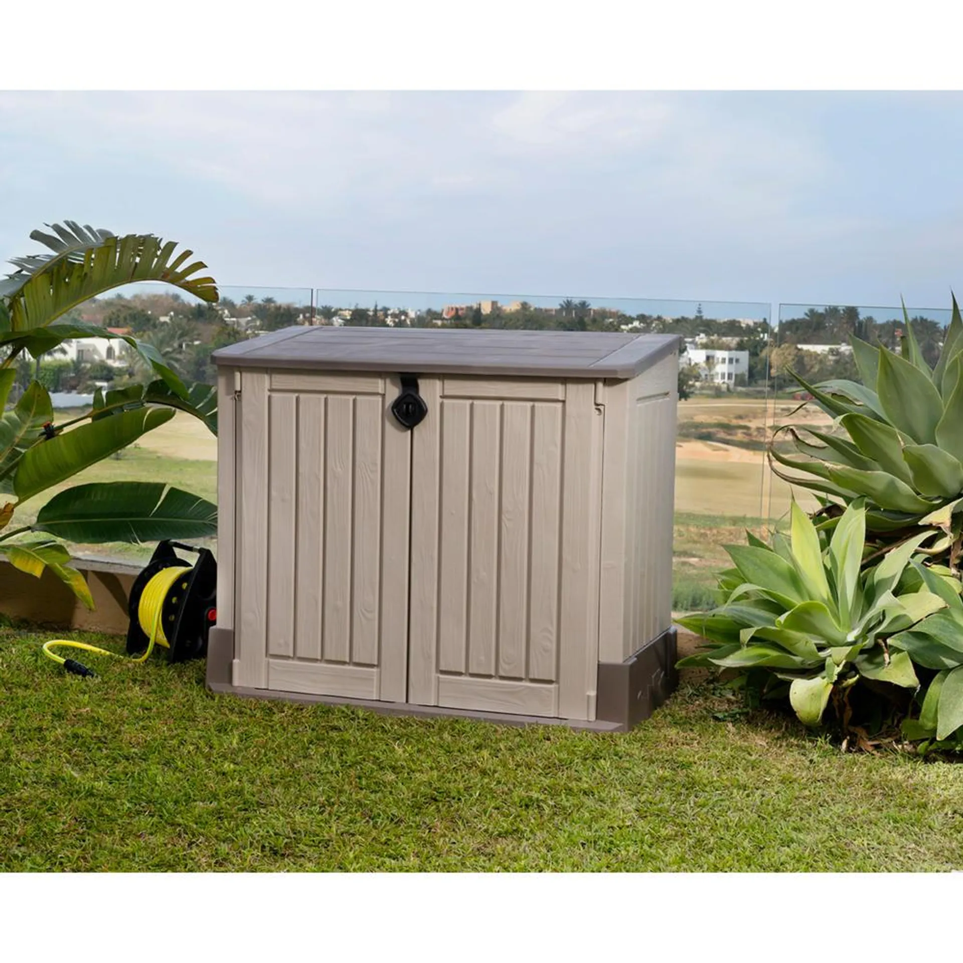 Keter 17197662 Store It Out Midi Outdoor All Weather Patio 4 x 2 ft. Resin Storage Shed