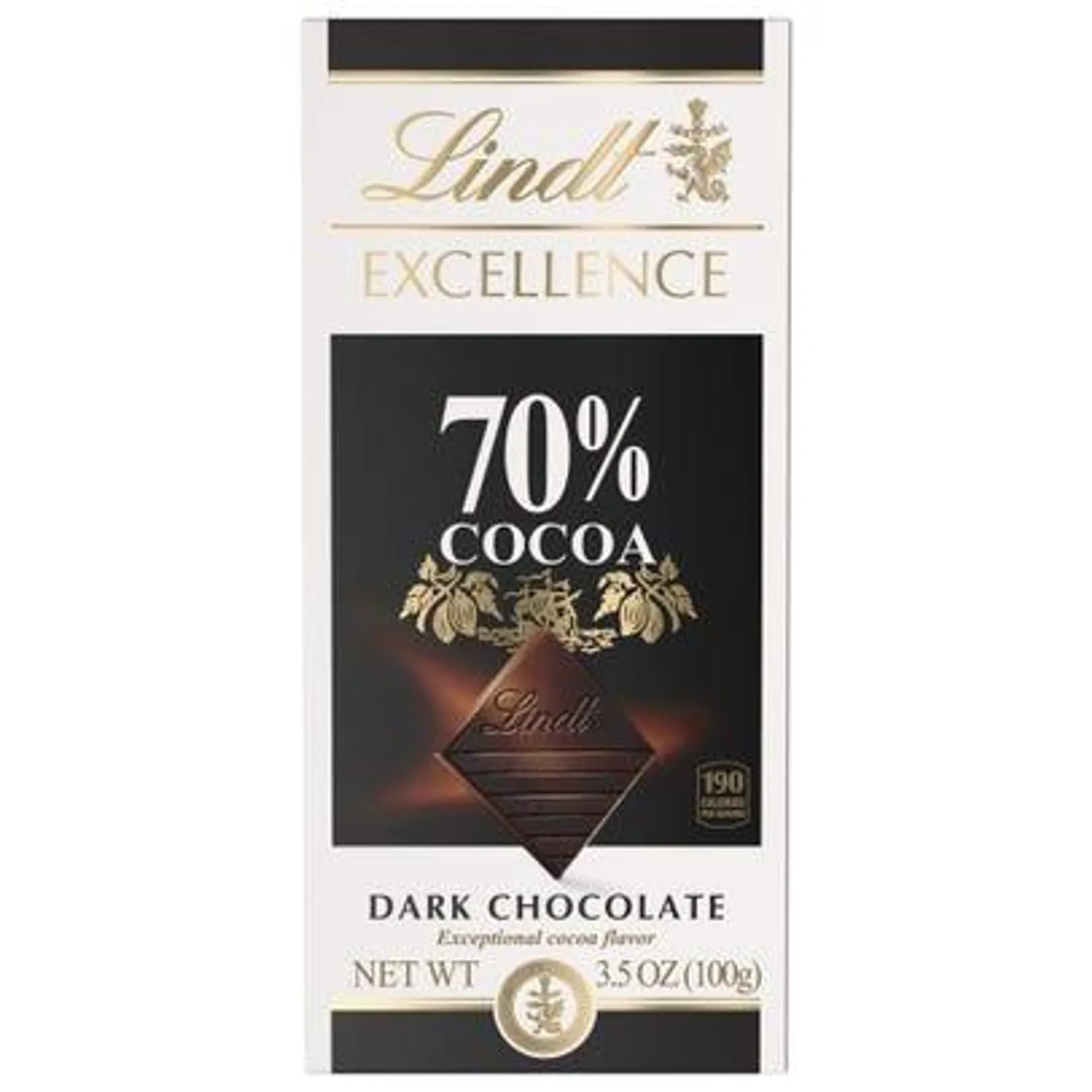 Lindt Dark Chocolate, Smooth Dark, 70% Cocoa - 3.5 oz