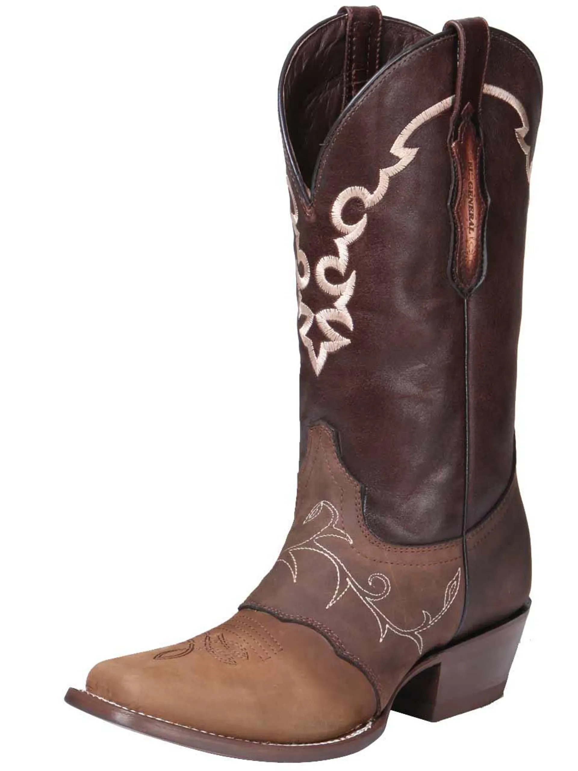 Botas Vaqueras de Cuero Original para Mujer en Horma Rodeo GEN-34510