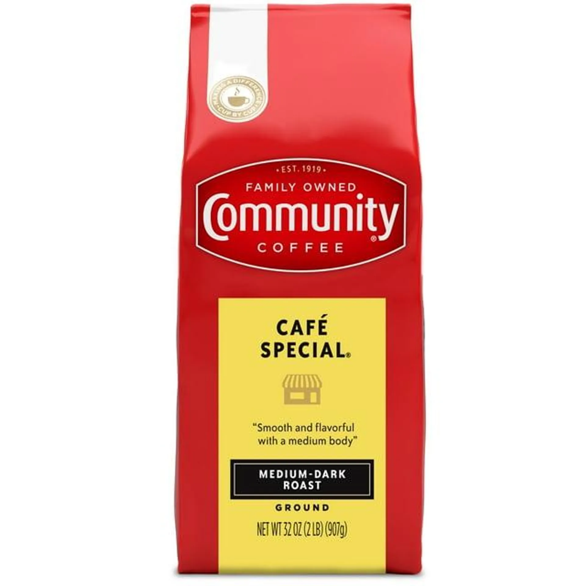 Community Coffee Café Special Medium-Dark Roast Ground 32 oz Gable Top