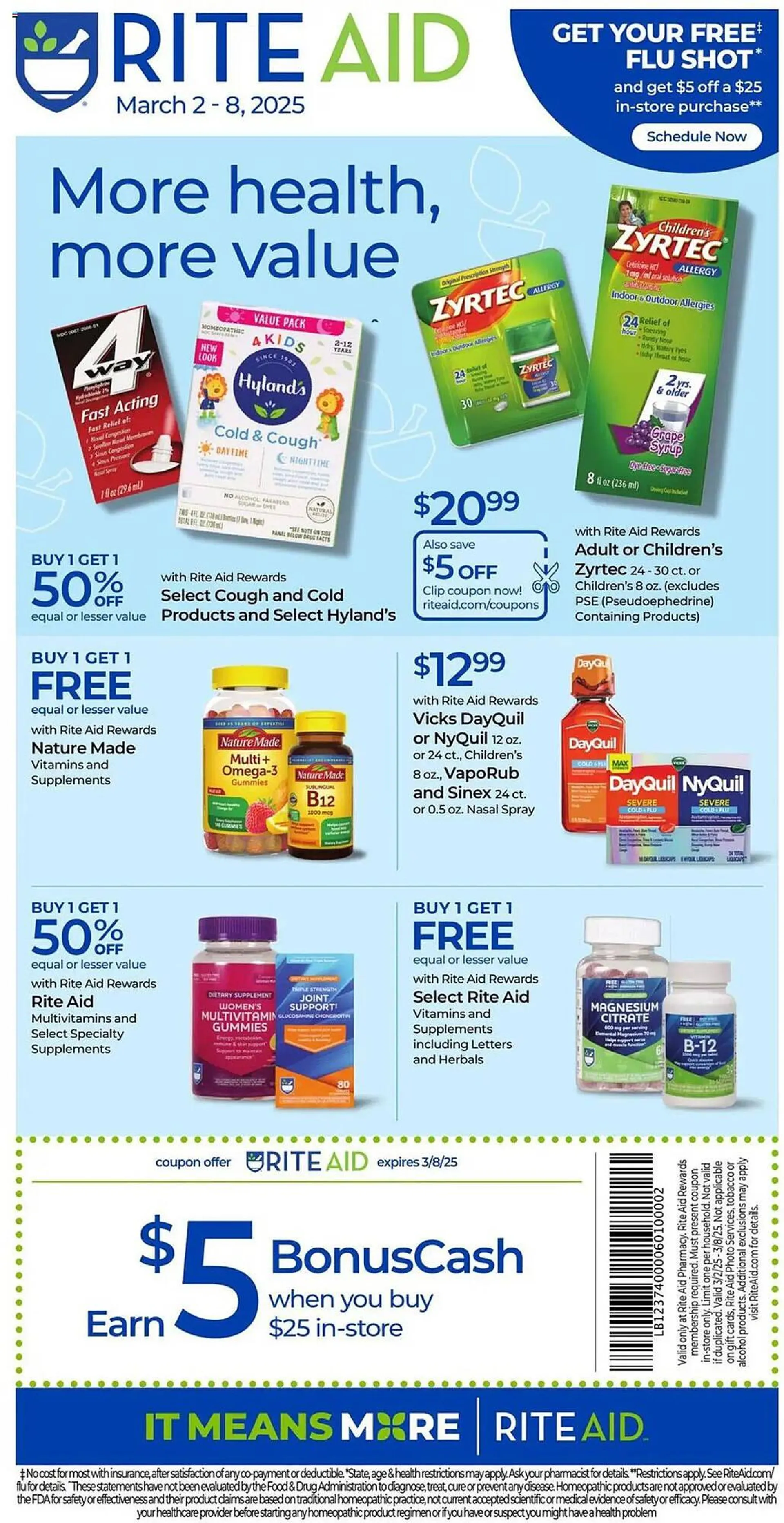 Catálogo de Rite Aid Weekly Ad 2 de marzo al 8 de marzo 2025 - Página 1