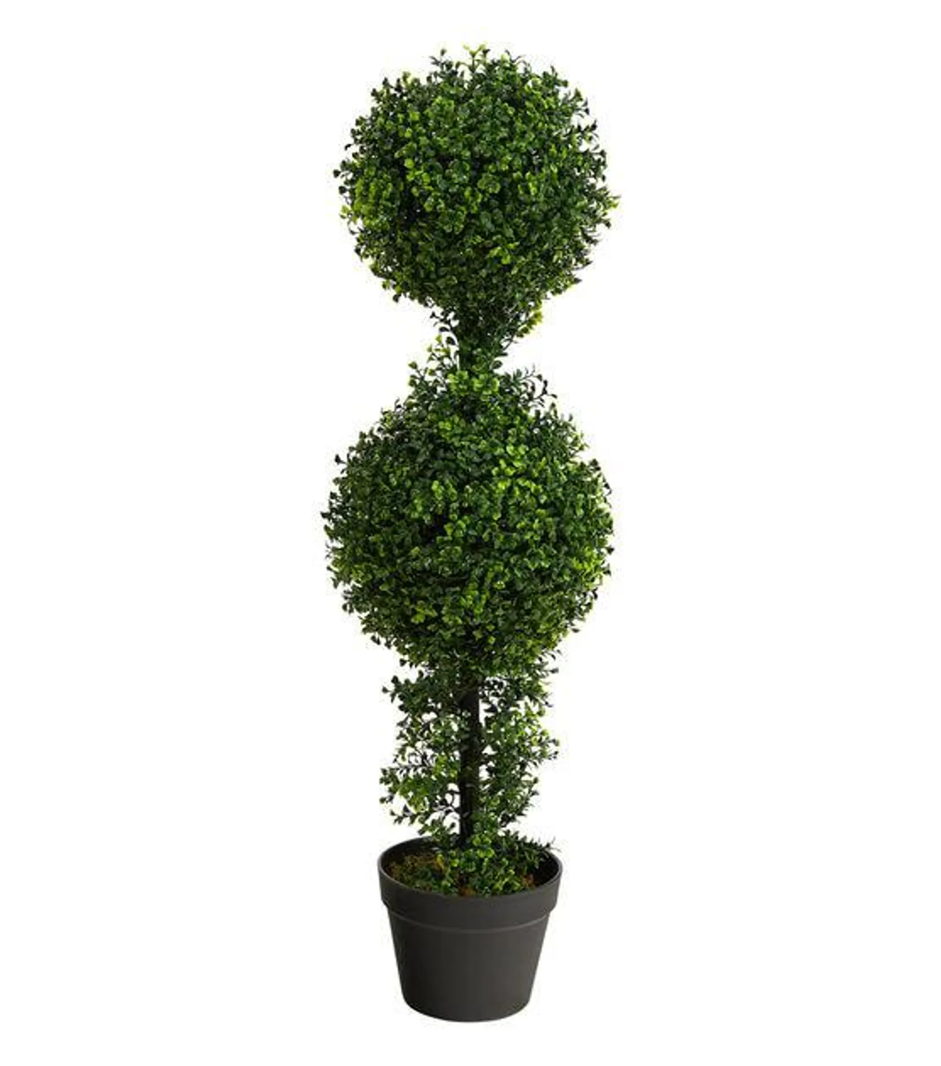 Nearly Natural 34in. Boxwood Double Ball Topiary Artificial Tree