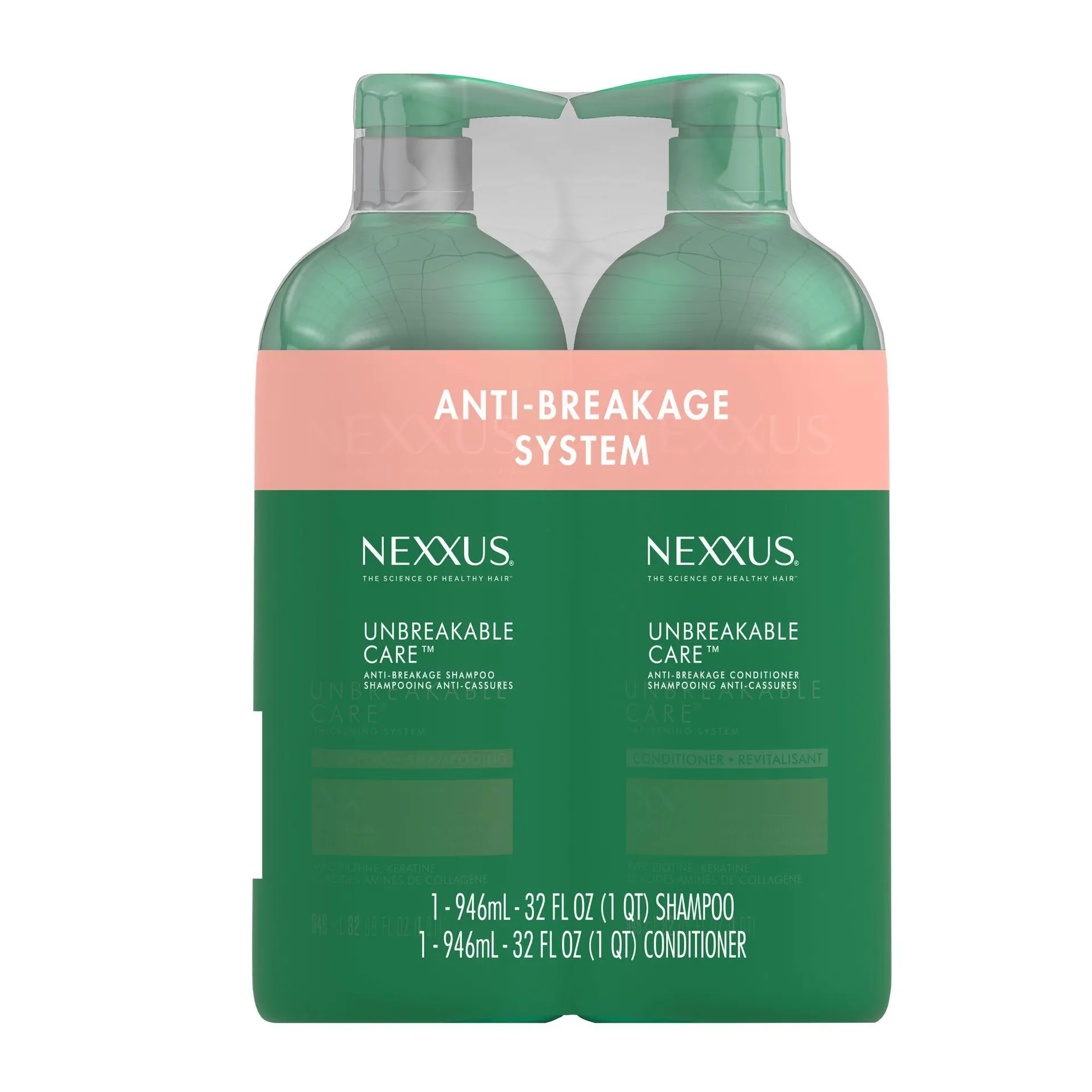 Nexxus Unbreakable Care Shampoo and Conditioner, 32 oz.