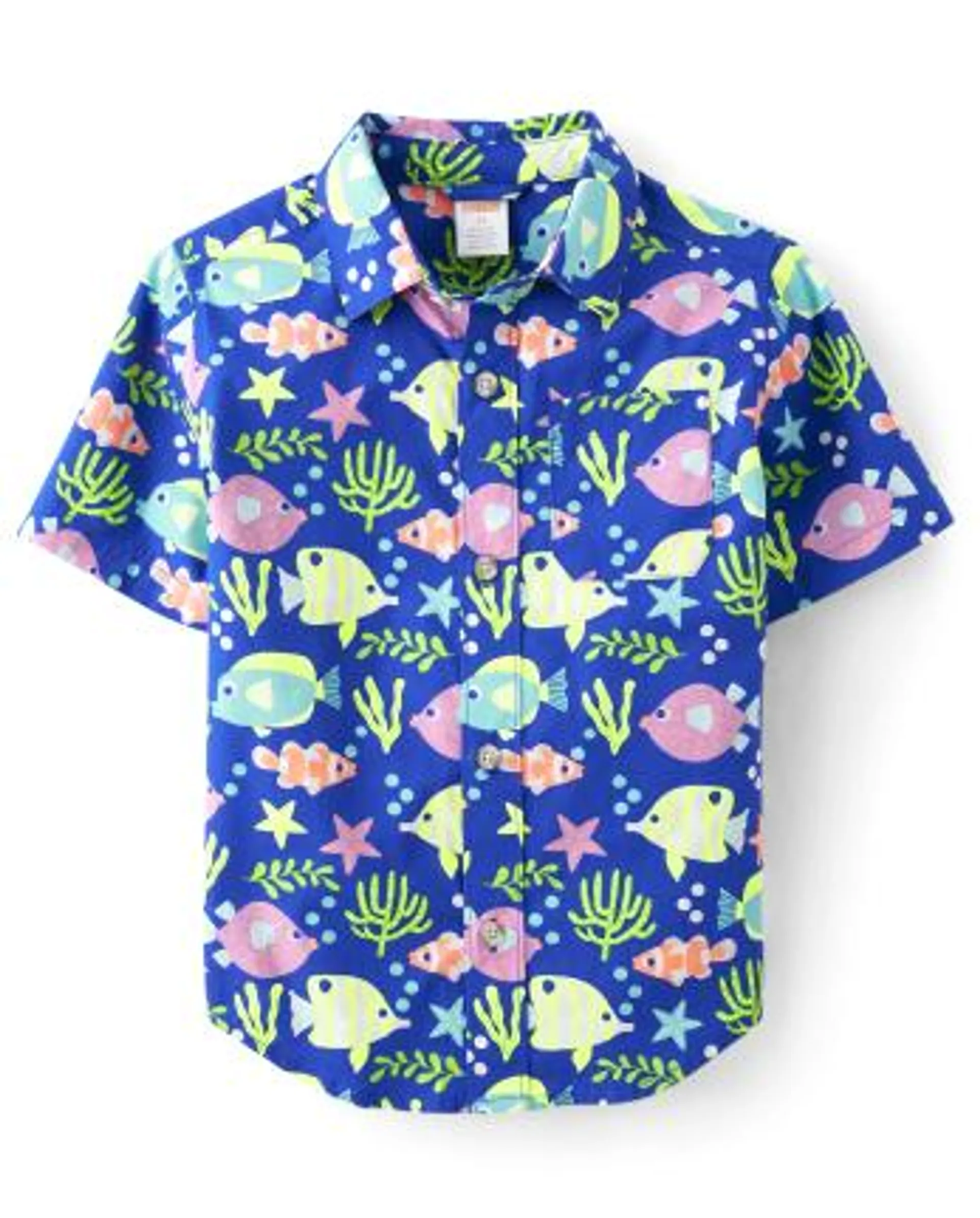 Boys Fish Button Up Shirt - Splish-Splash - boathouse