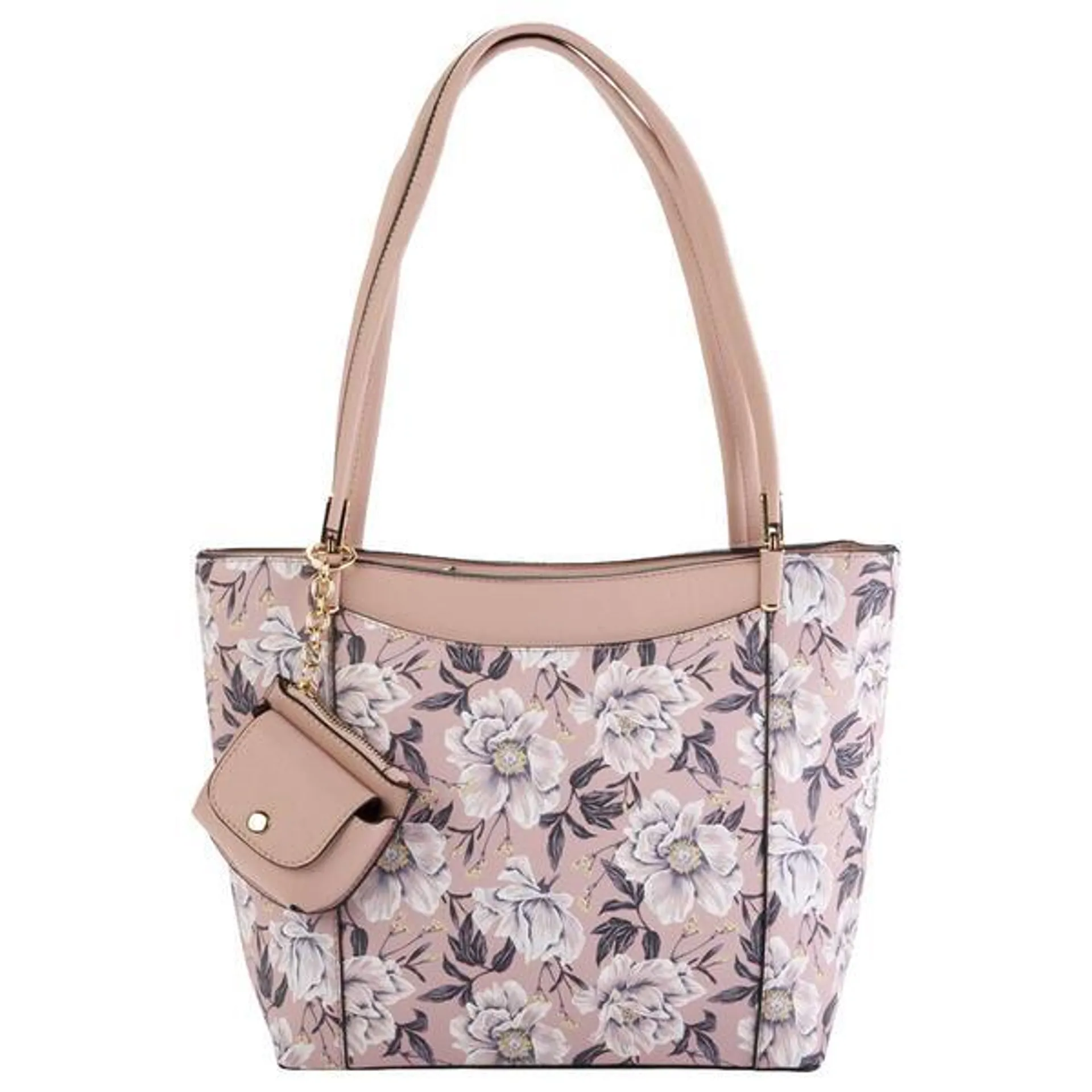 DS Fashion NY Floral Tote w/Air Pod Case