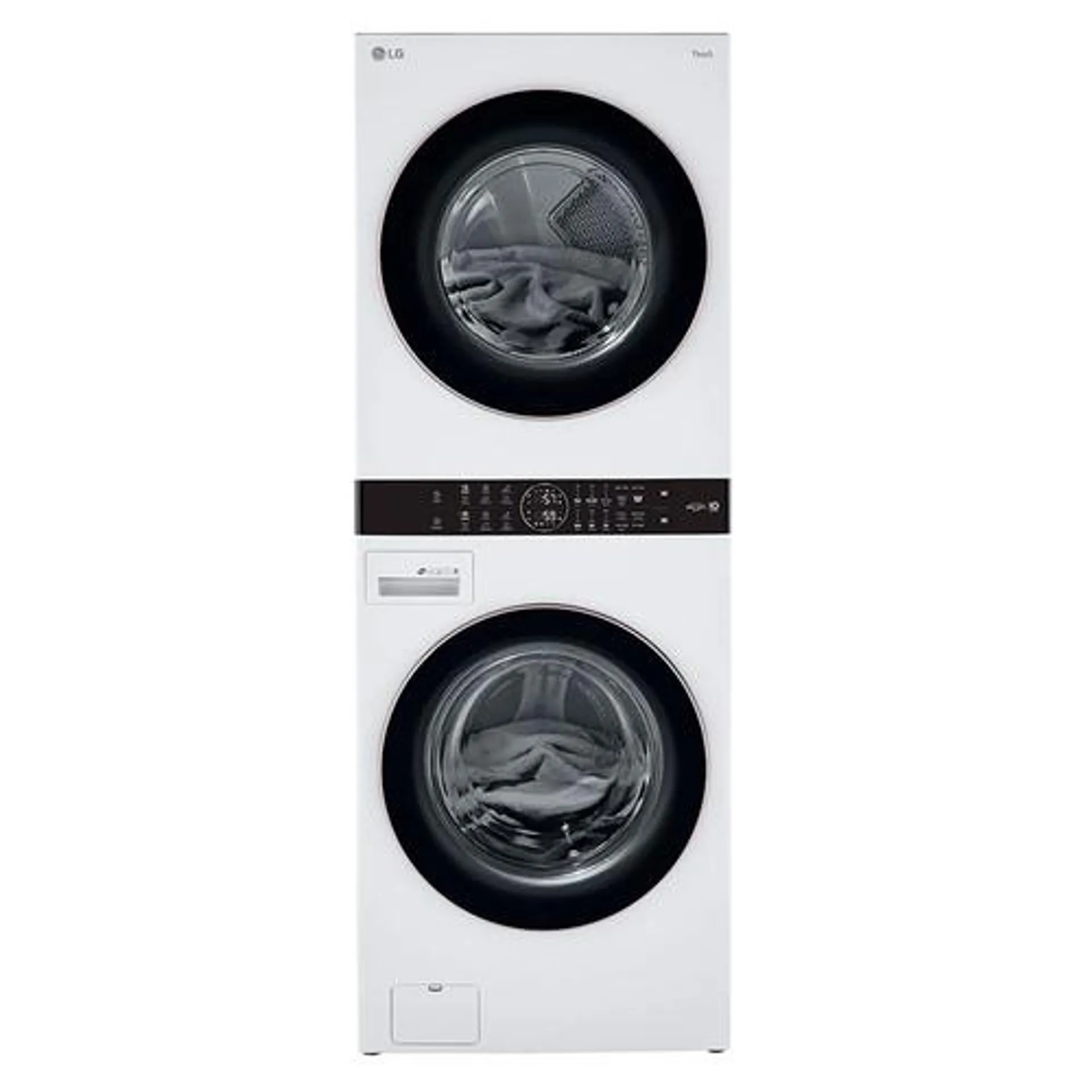 Single Unit Front Load LG WashTower™ with Center Control™ 4.5 cu. ft. Washer and 7.4 cu. ft. Electric Dryer -White