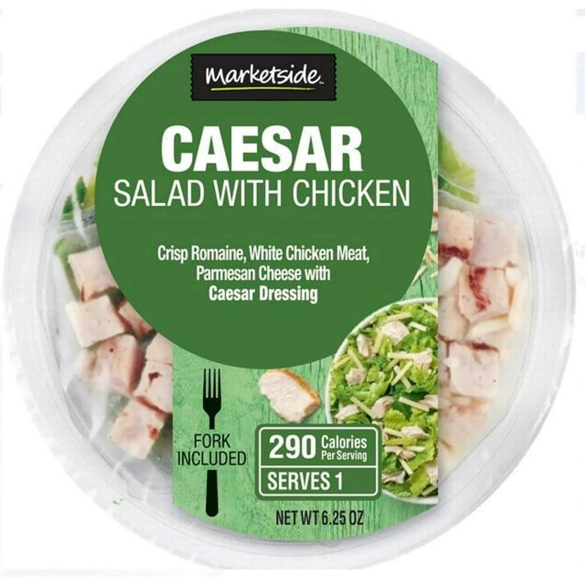 Marketside Caesar Salad with Chicken, 6.25 oz Bowl (Fresh)