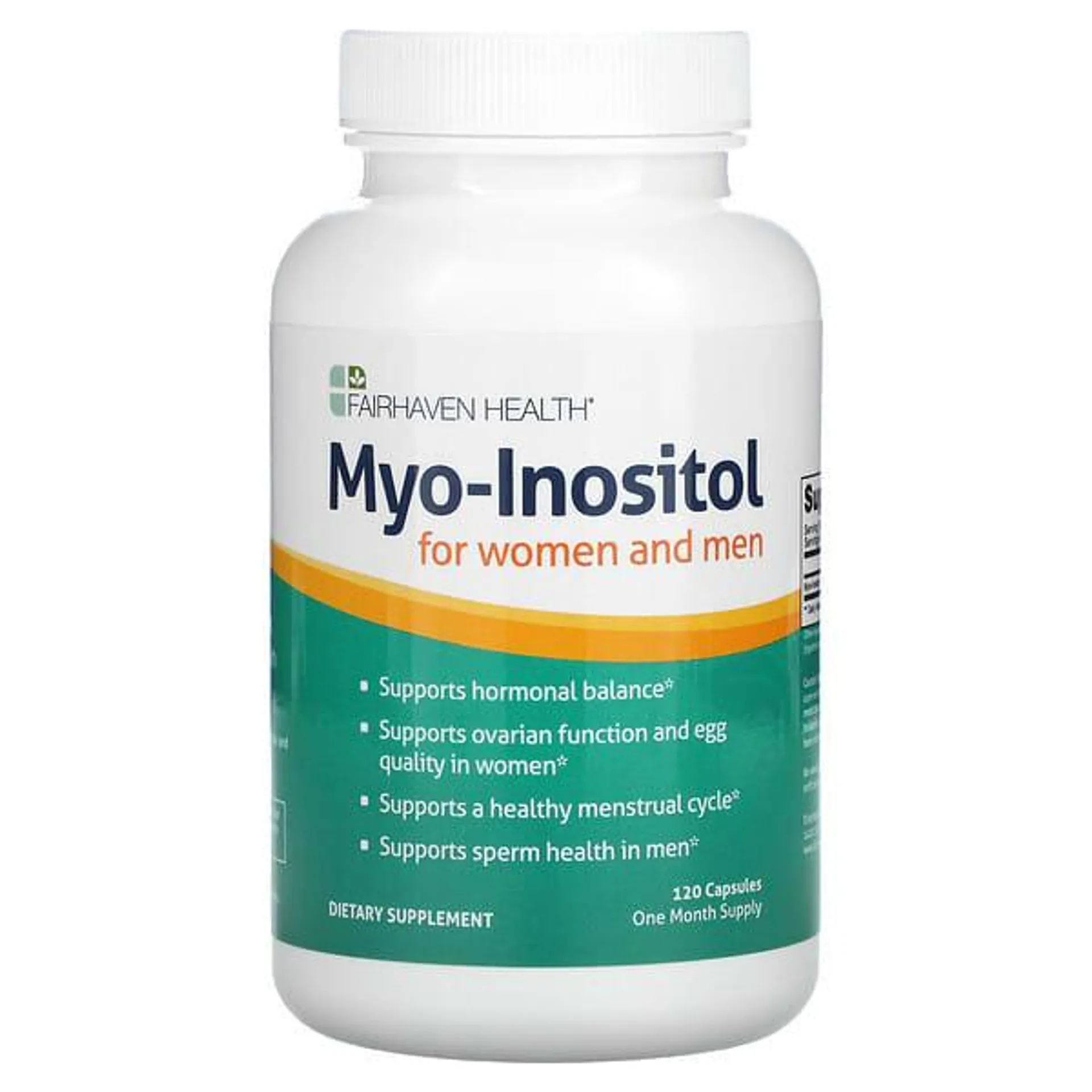 Fairhaven Health, Myo-Inositol, For Women and Men, 120 Capsules