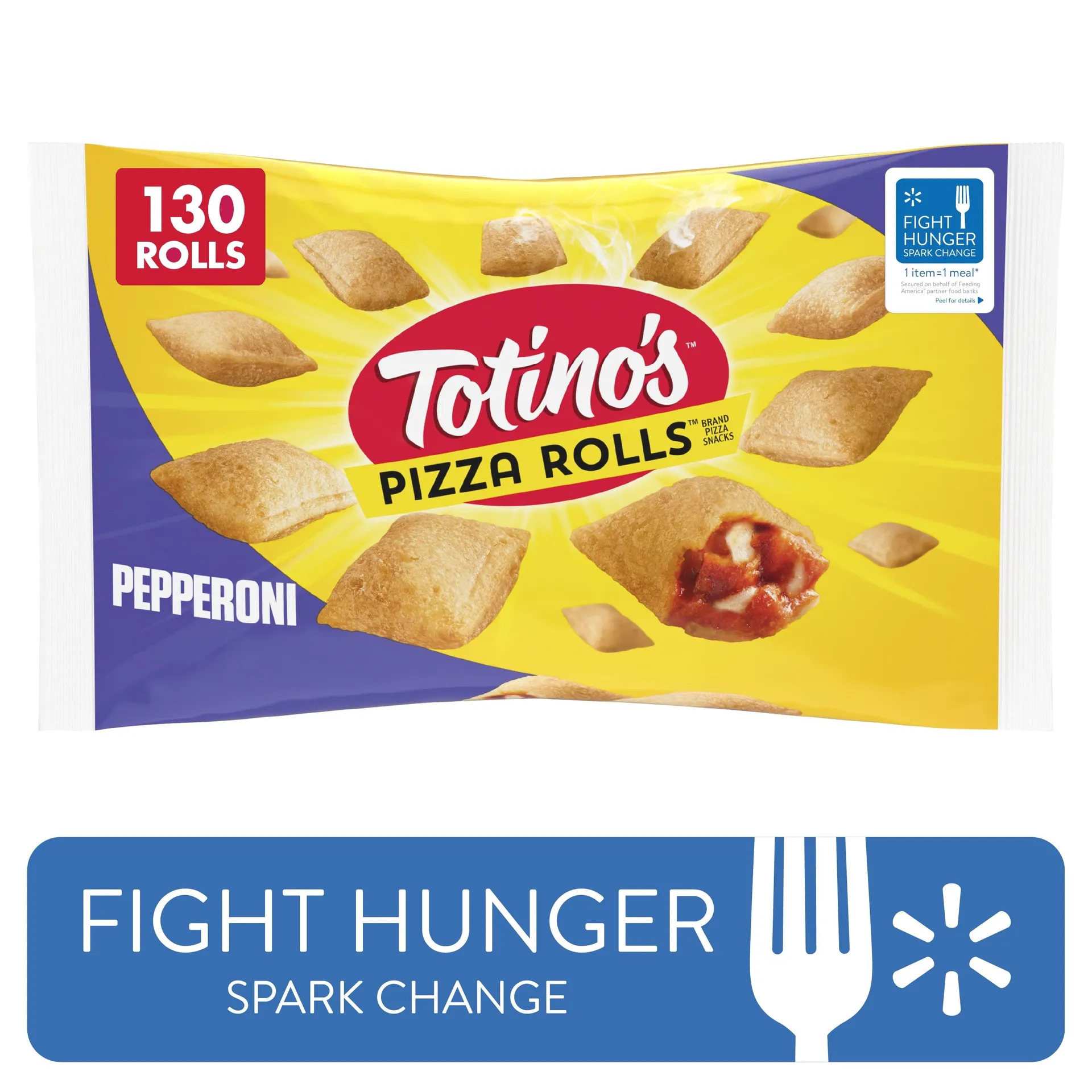 Totino's Pizza Rolls, Pepperoni Flavored, Frozen Snacks, 130 Rolls, 63.5 oz