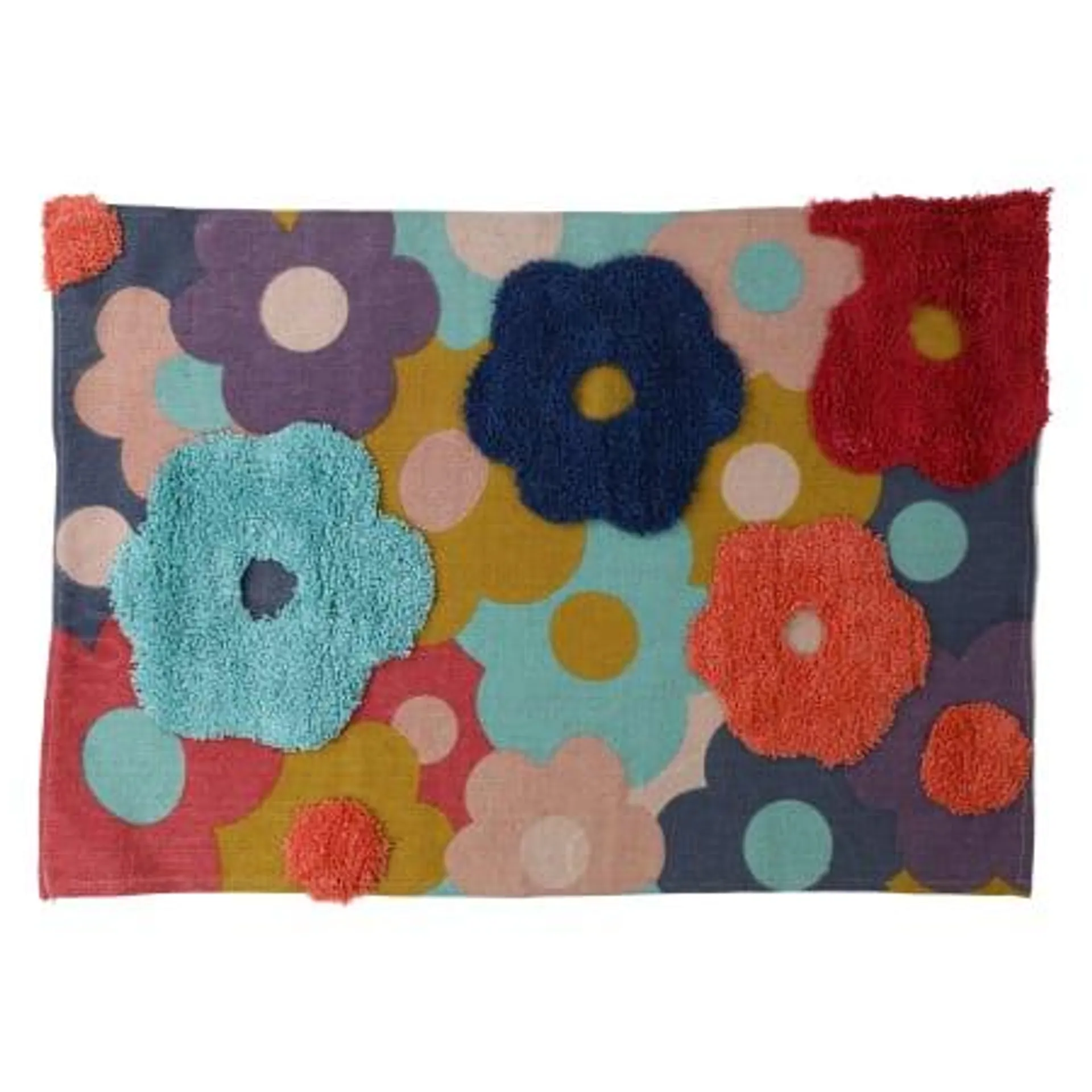 Floral Printed Tufted Rug 24in x 36in