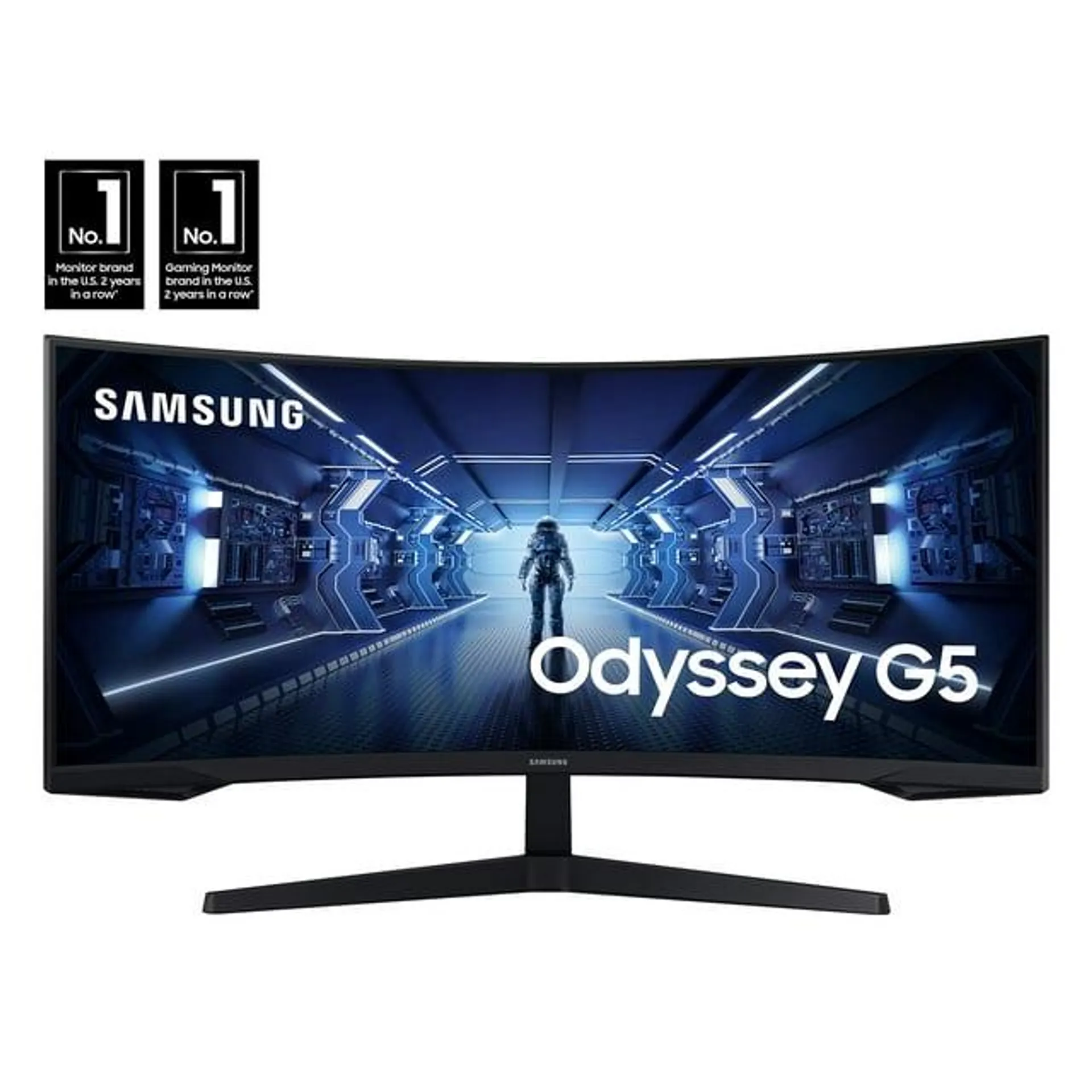 SAMSUNG 34" Odyssey G55T WQHD 165Hz 1ms(MPRT) HDR Curved Gaming Monitor - LC34G55TWDNXZA