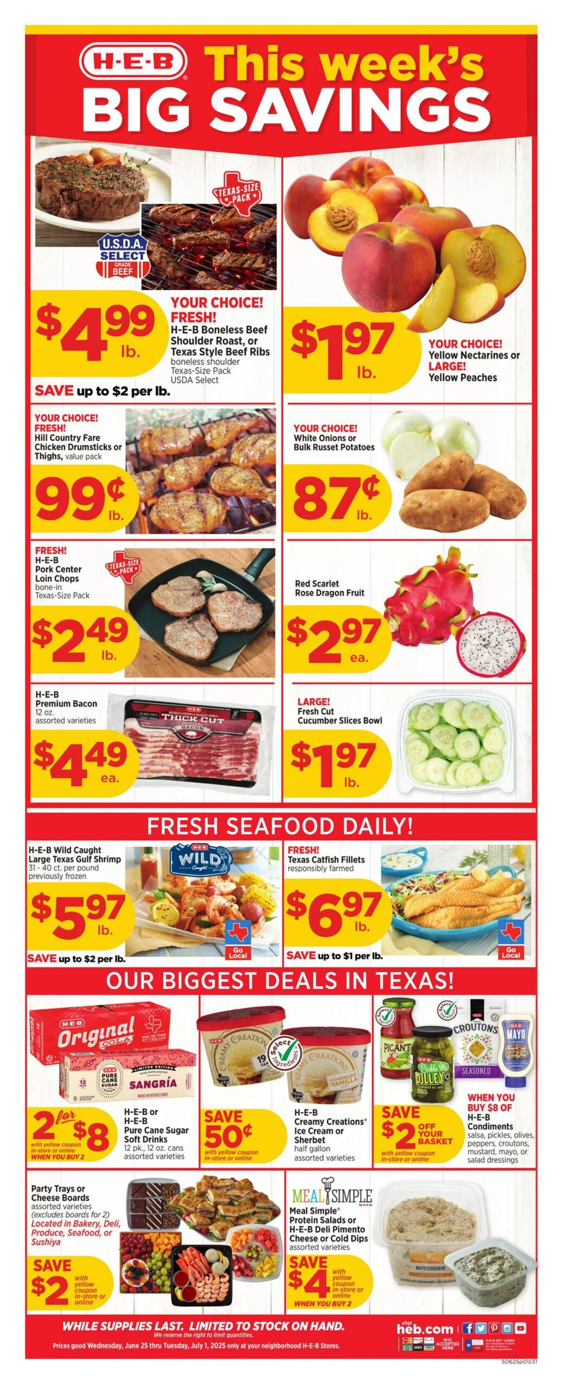 Weekly ad H-E-B from June 25 to July 1 2025 - Page 1