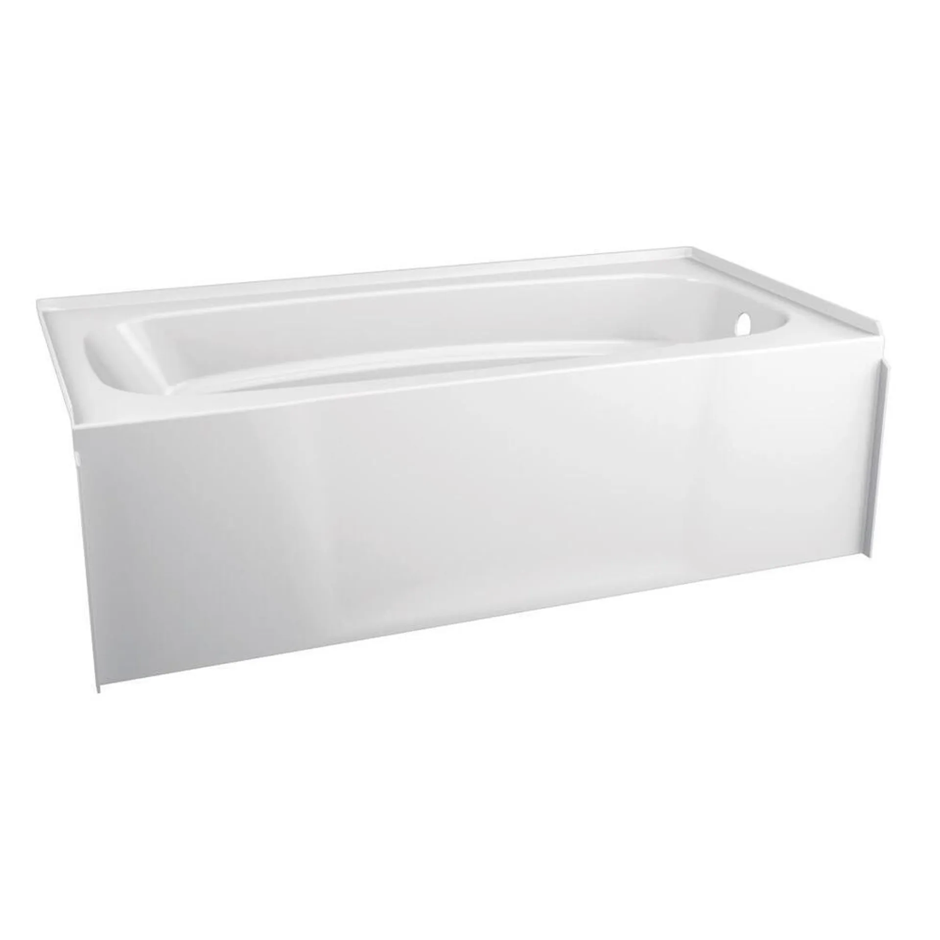 Delta® Hycroft™ 60"W x 30"D x 19-1/4"H White Bathtub with Right Drain