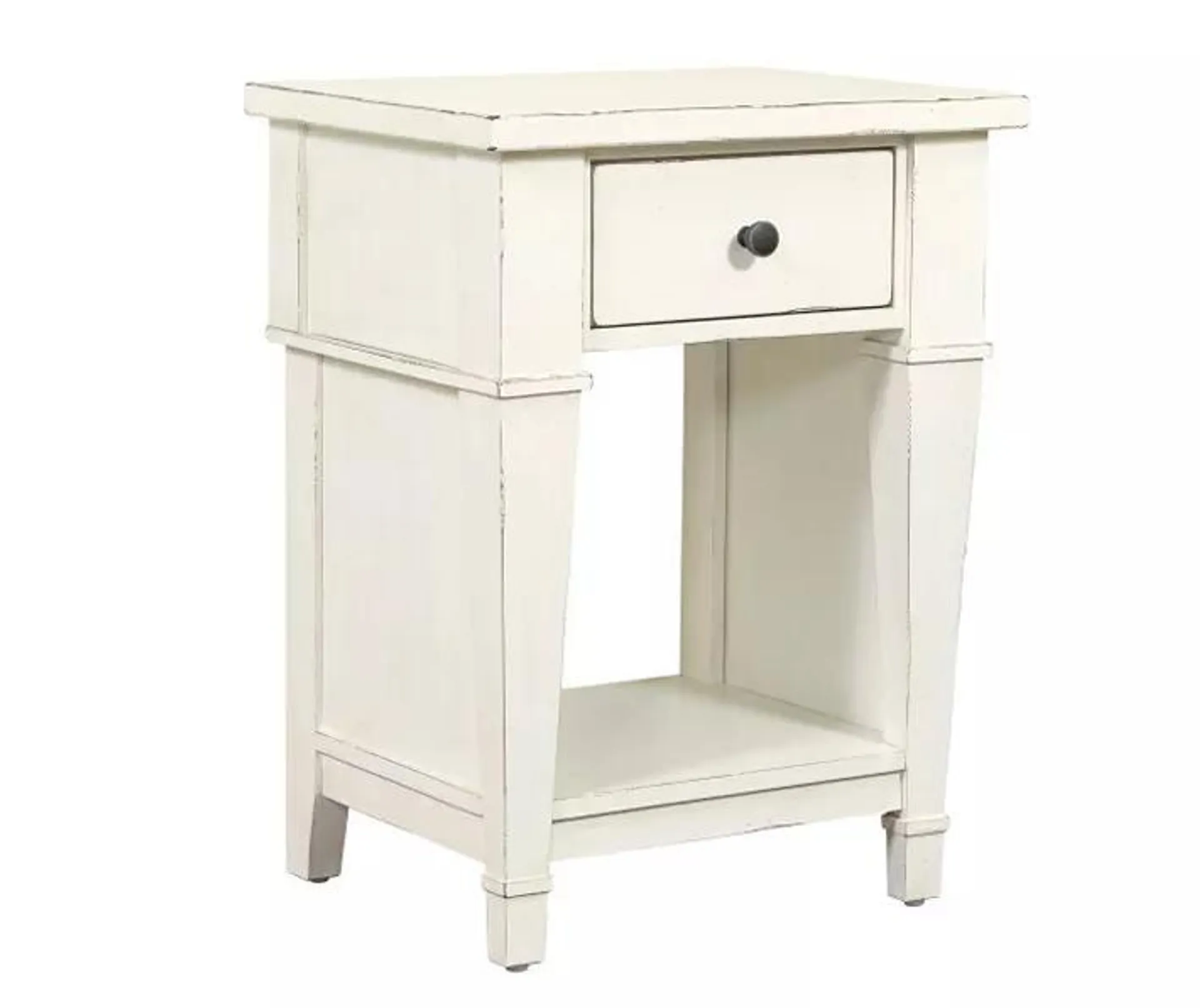 Kali Weathered White 1-Drawer Nightstand