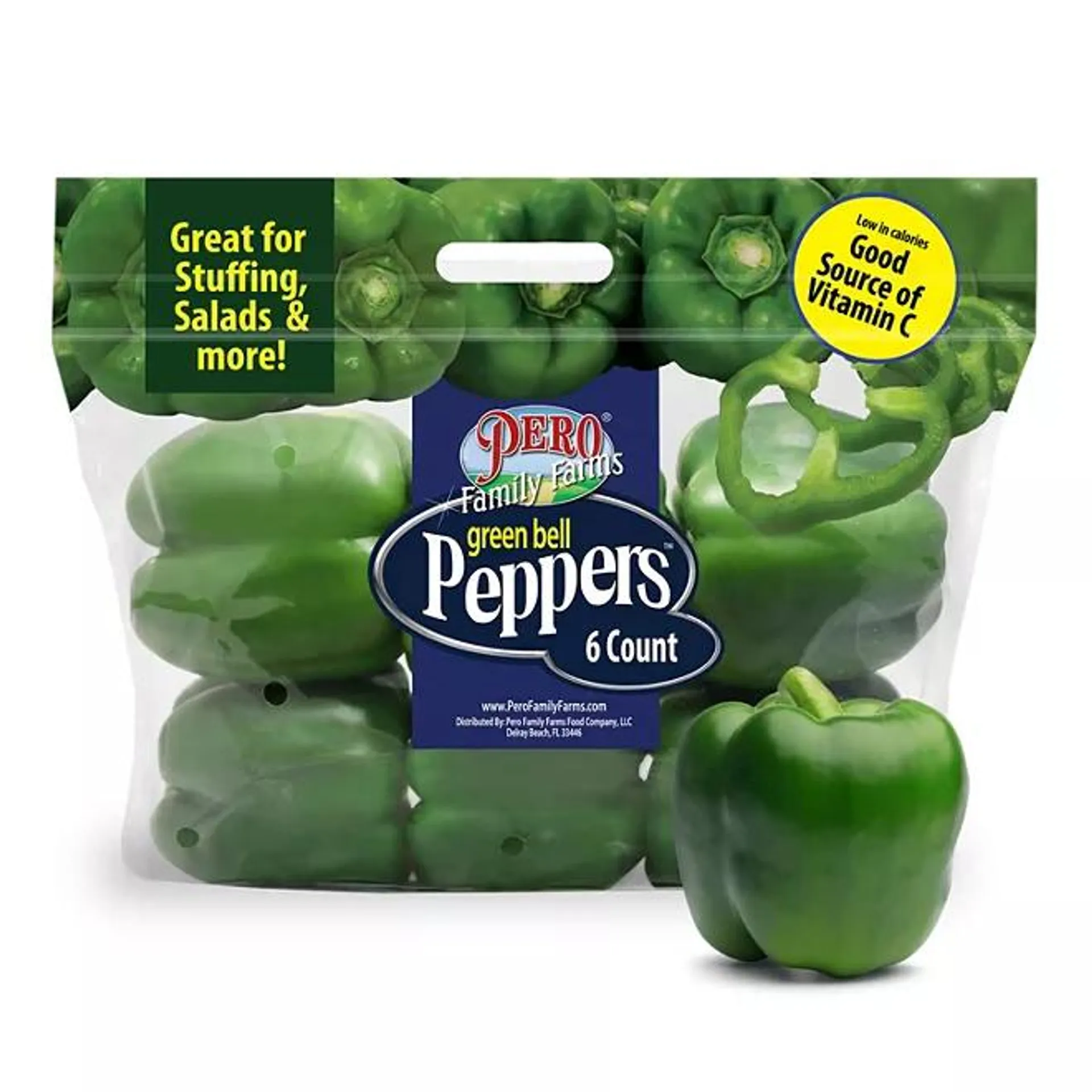 Green Bell Peppers, 6 ct.