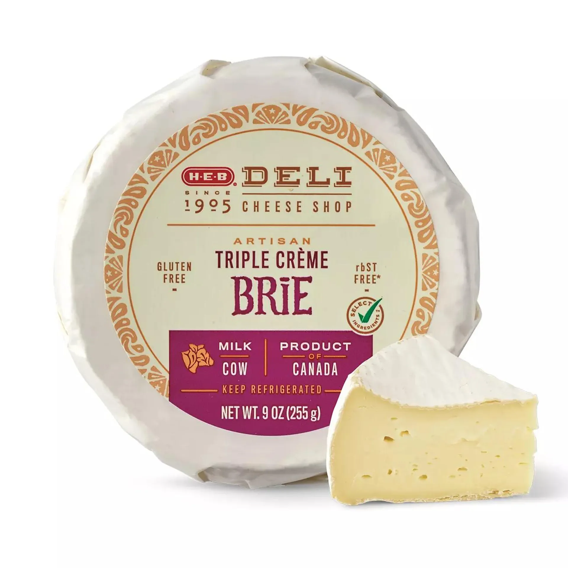 H‑E‑B Deli Artisan Triple Crème Brie Cheese Wheel