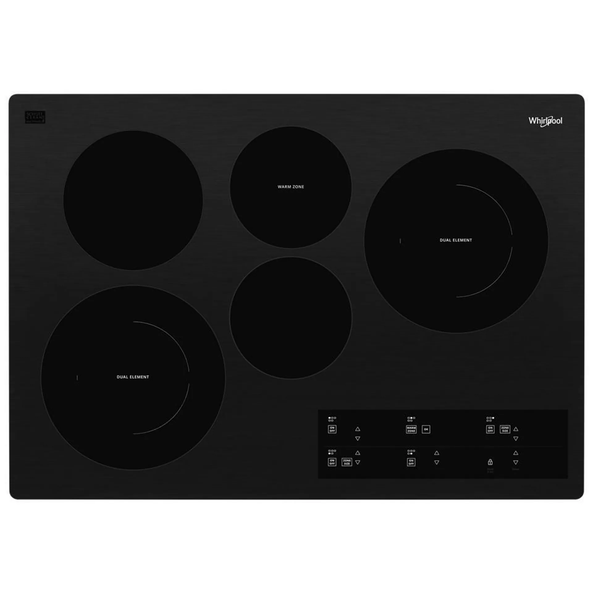 Whirlpool® 30" Black Electric Ceramic Glass Cooktop