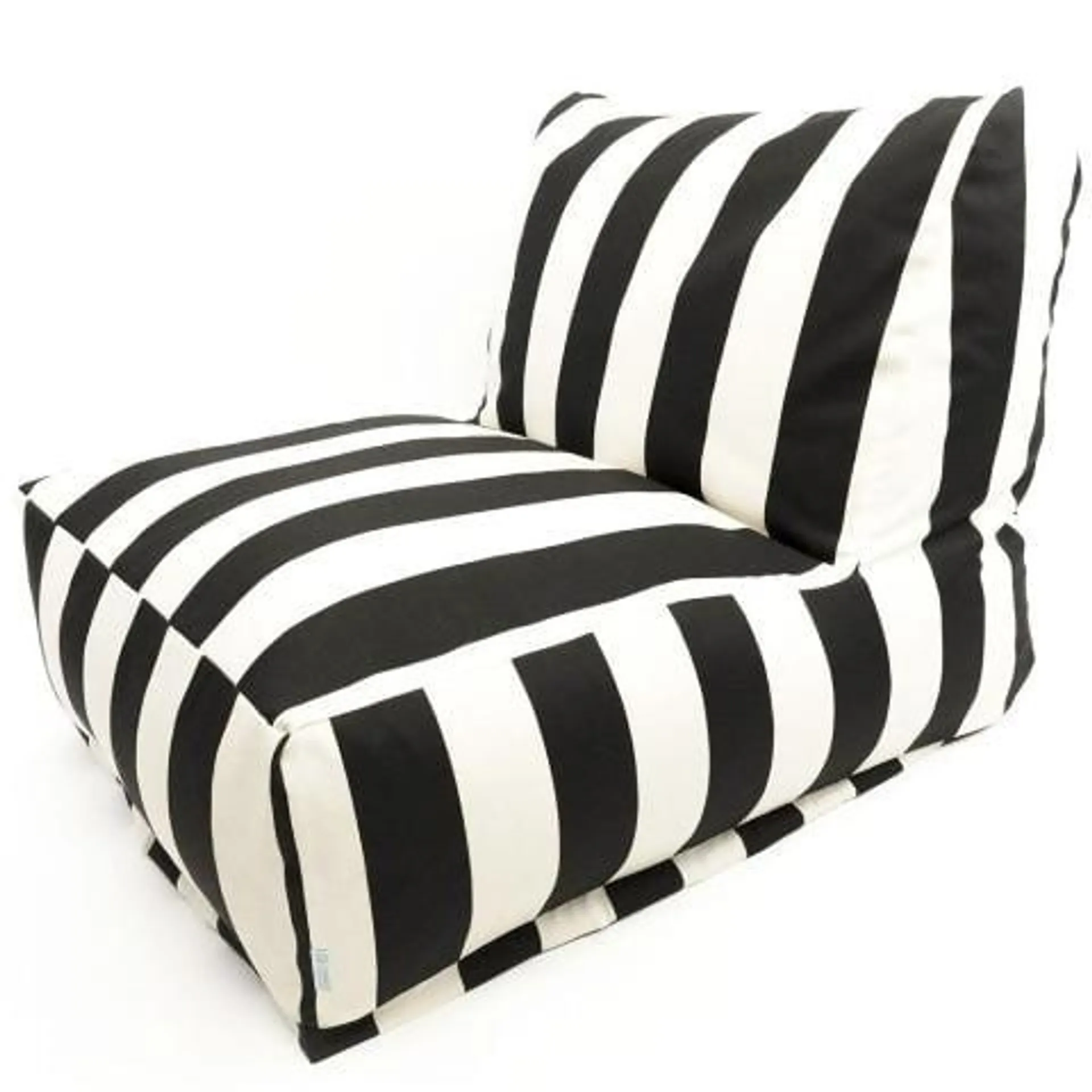 Majestic Home Goods Majestic Home Black Vertical Stripe Bean Bag Chair Lounger