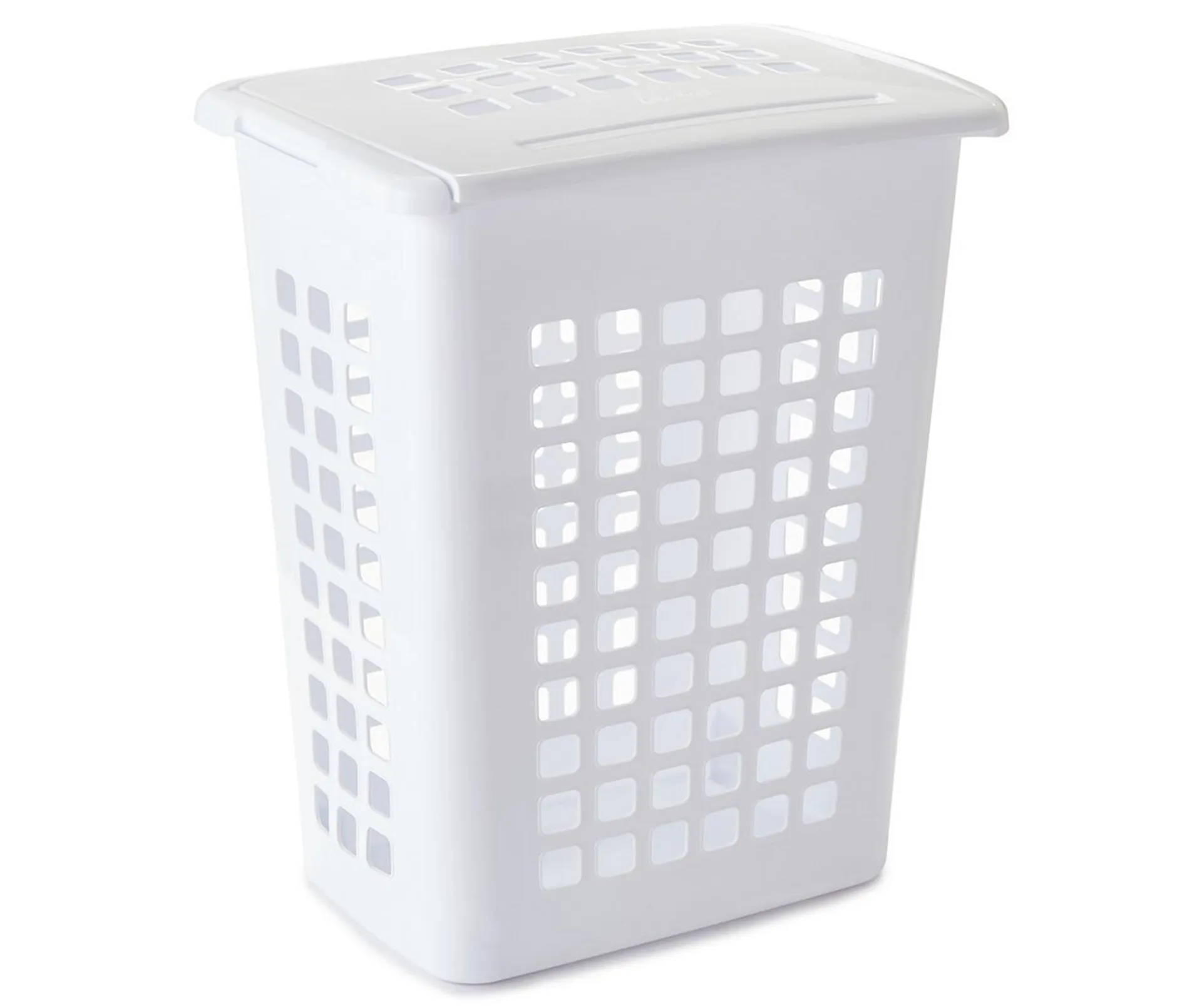 White LiftTop Plastic Hamper