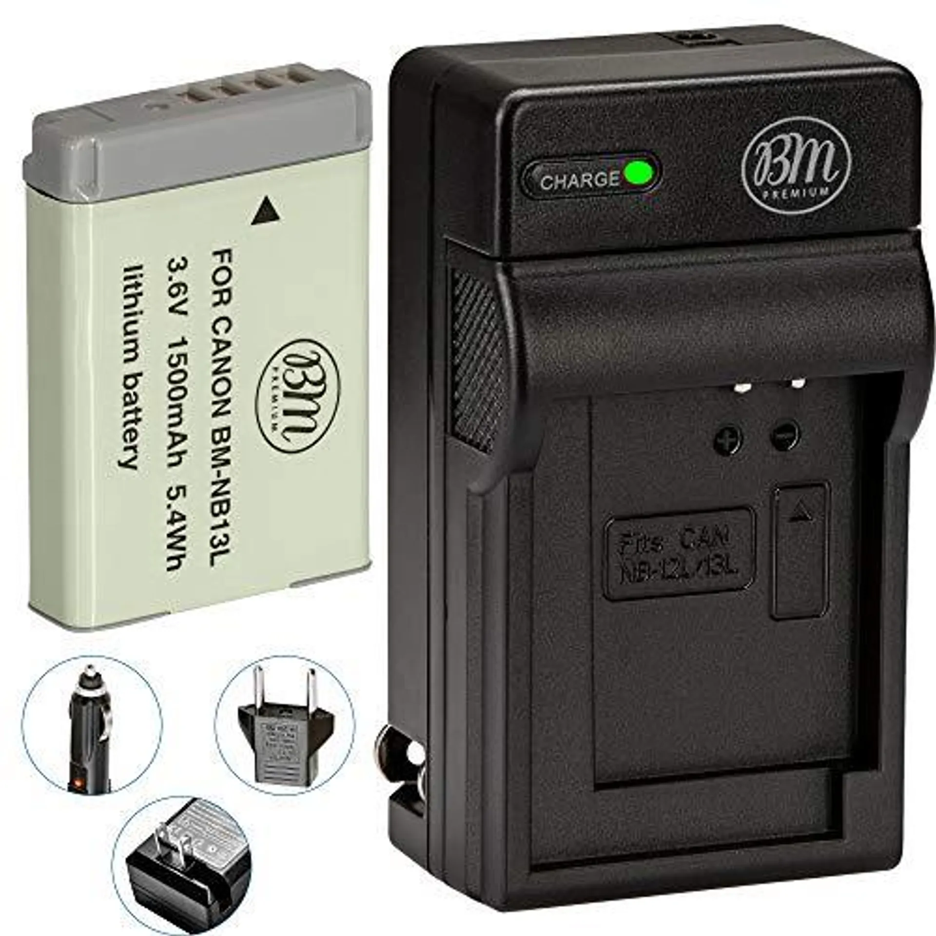 BM Premium NB-13L Battery and Battery Charger for Canon PowerShot SX740 HS, G1 X Mark III, G5 X, G5 X Mark II, G7 X, G7 X