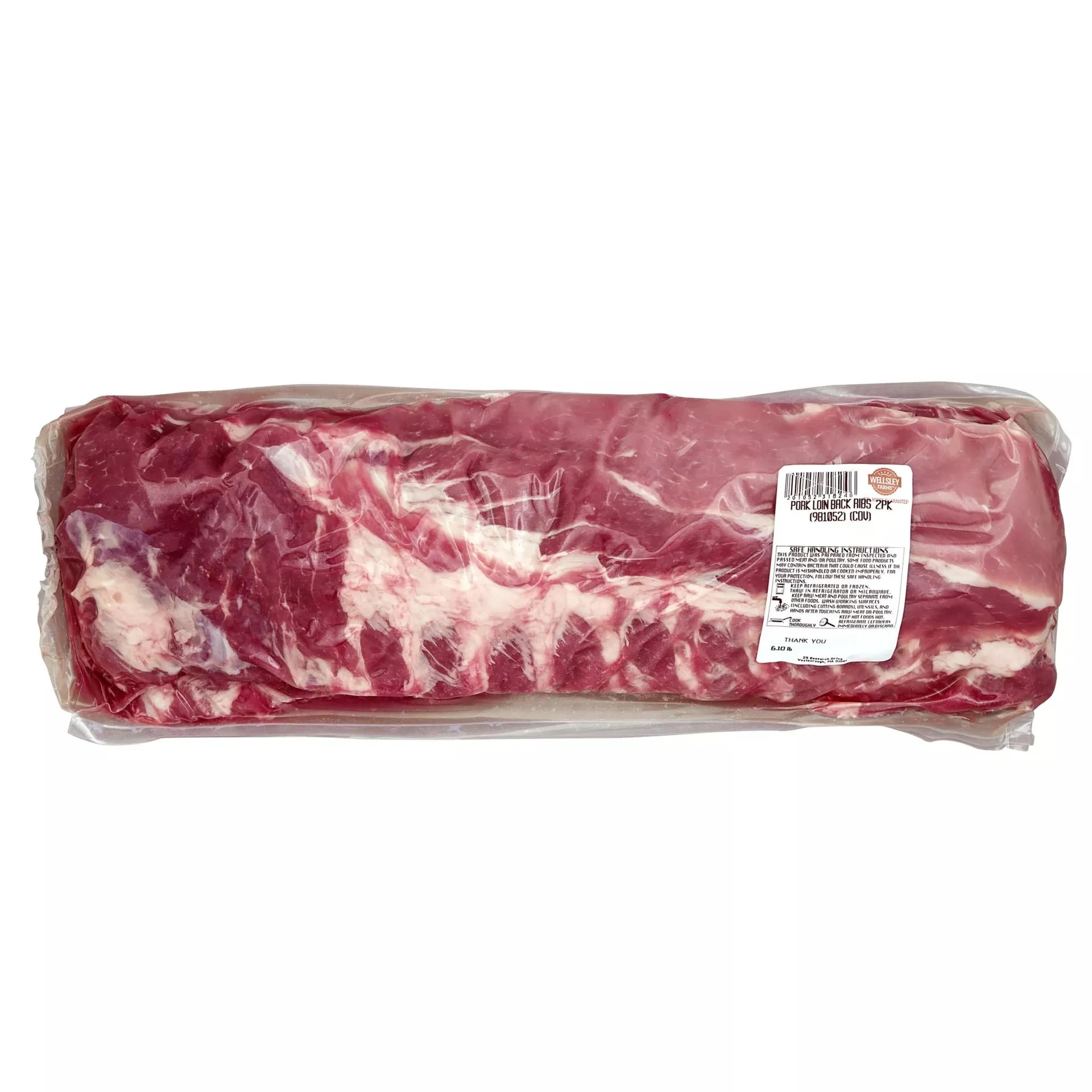 Wellsley Farms Fresh Pork Loin Back Ribs, 5.75-8lbs.