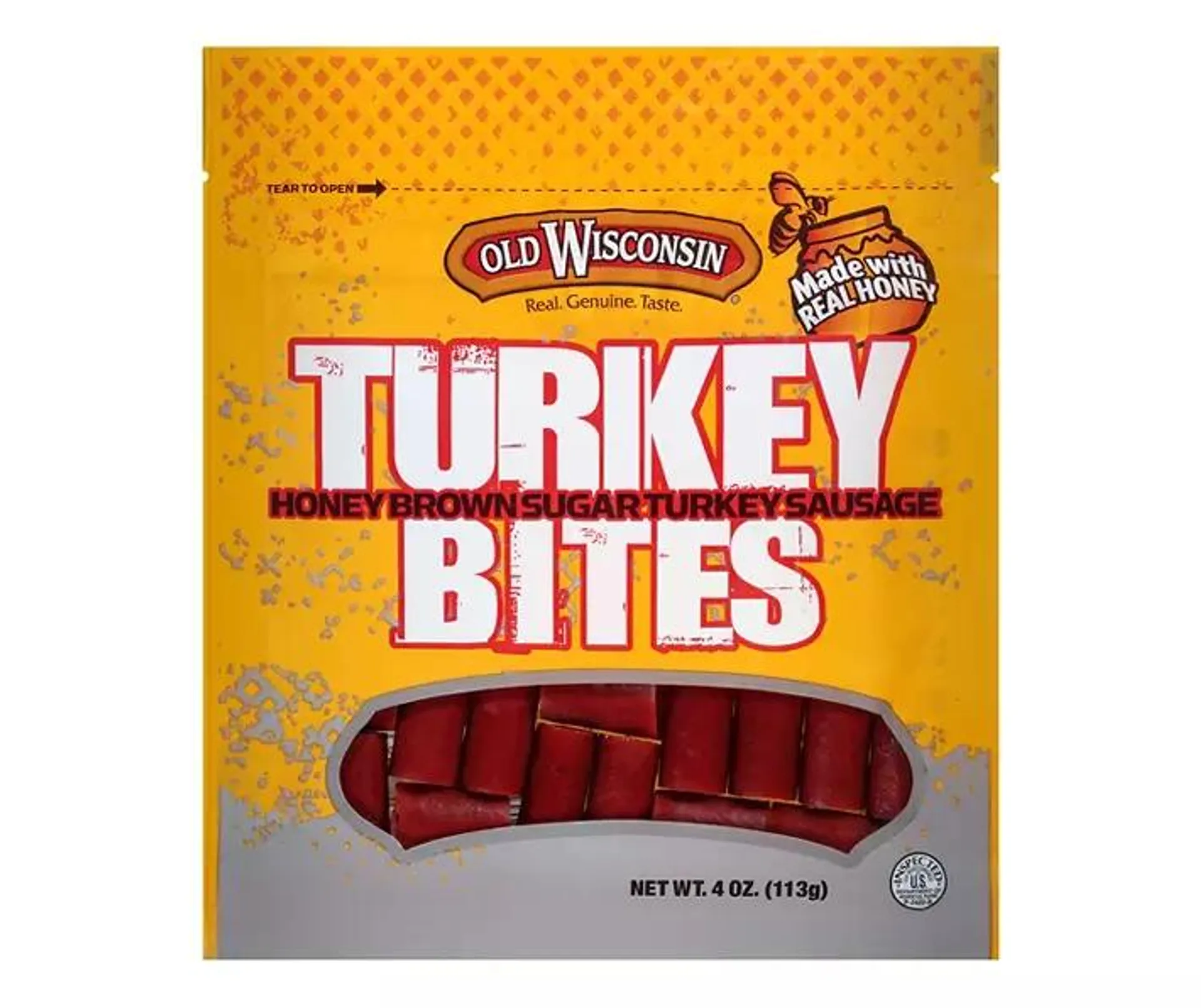 Old Wisconsin Honey Brown Sugar Turkey Bites 4 oz