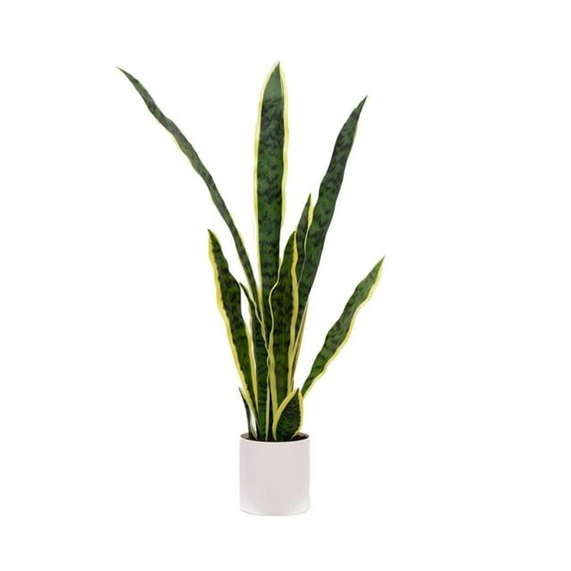 Mainstays 30"H Artificial Indoor Snake Plant in a Vanilla Plant Container