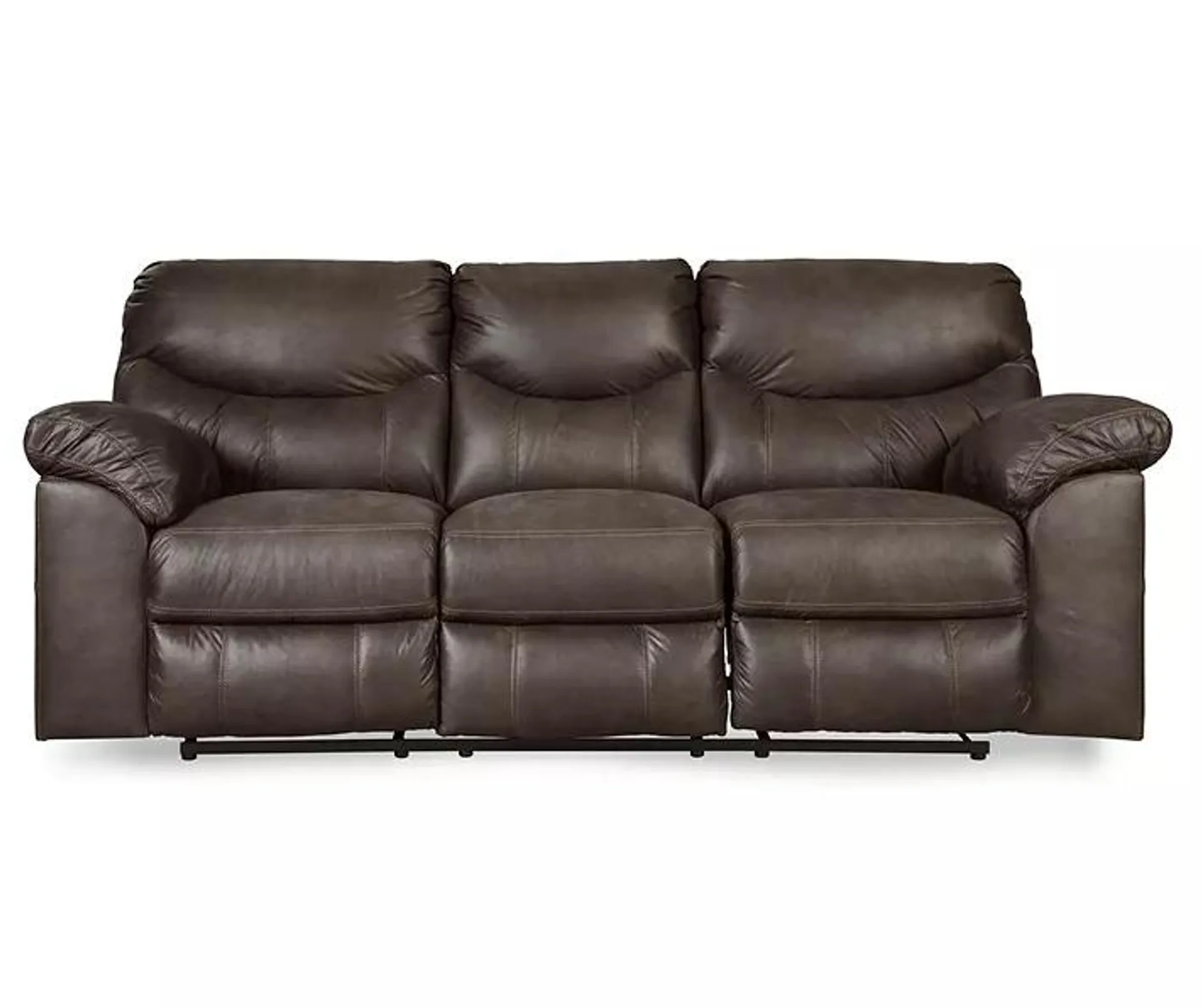 Boxberg Teak Faux Leather Reclining Sofa