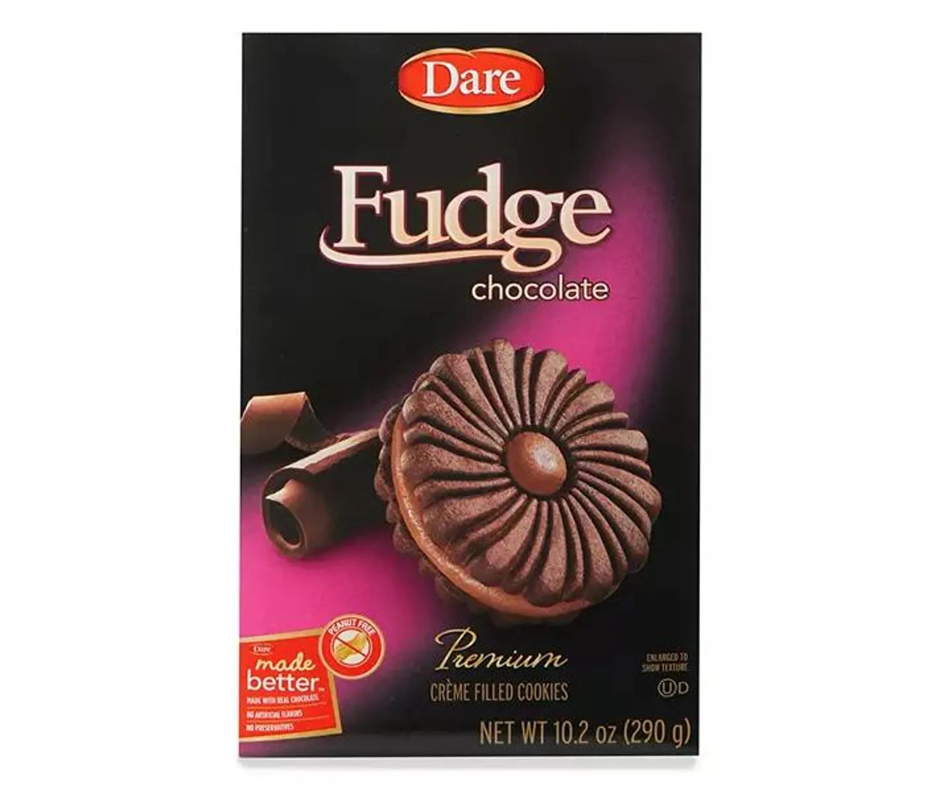 Fudge Chocolate Premium Crème Filled Cookies, 10.2 Oz.