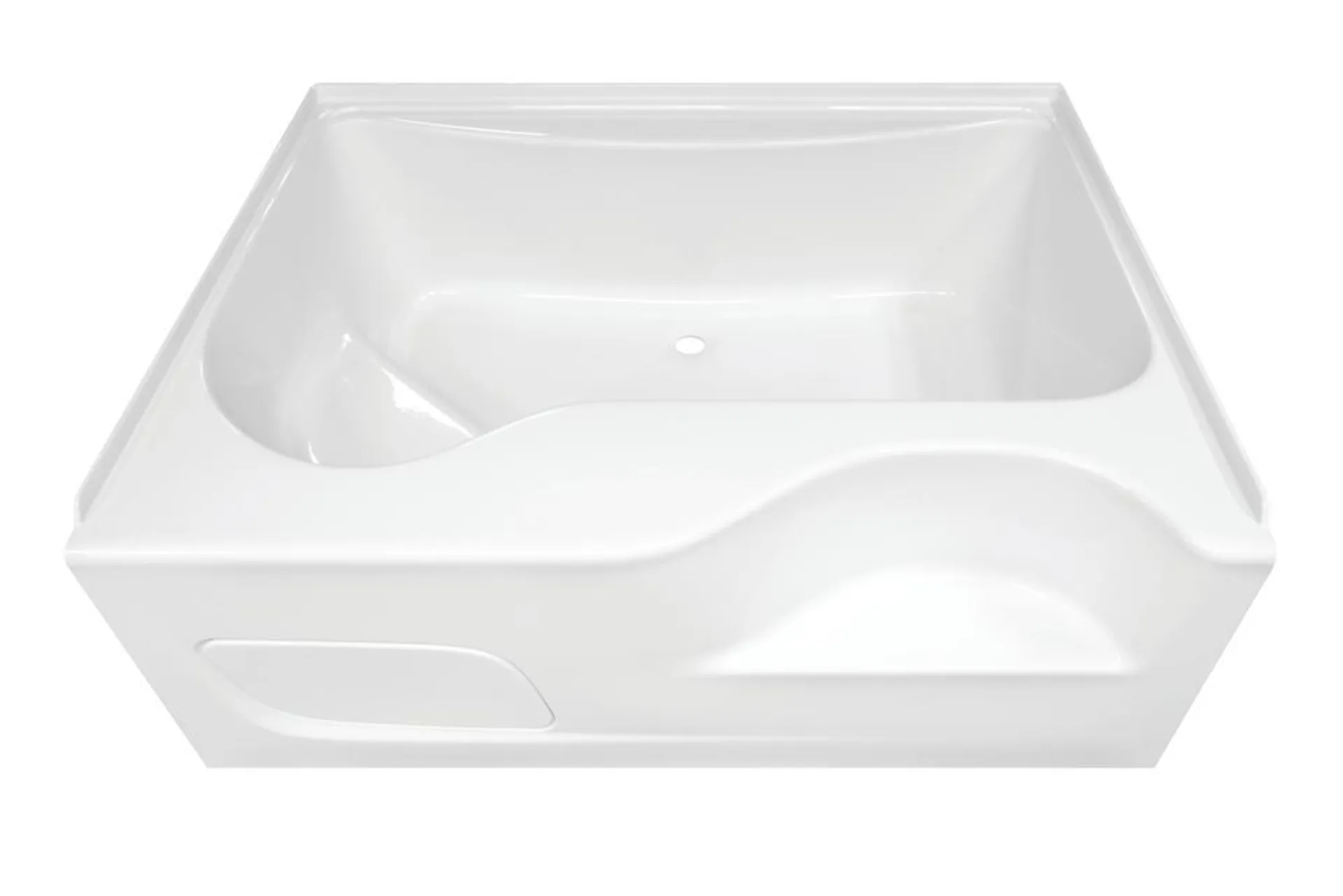 Lyons® Classic Garden™ 54"W x 42"D x 19"H White Above Floor Center Drain Bathtub