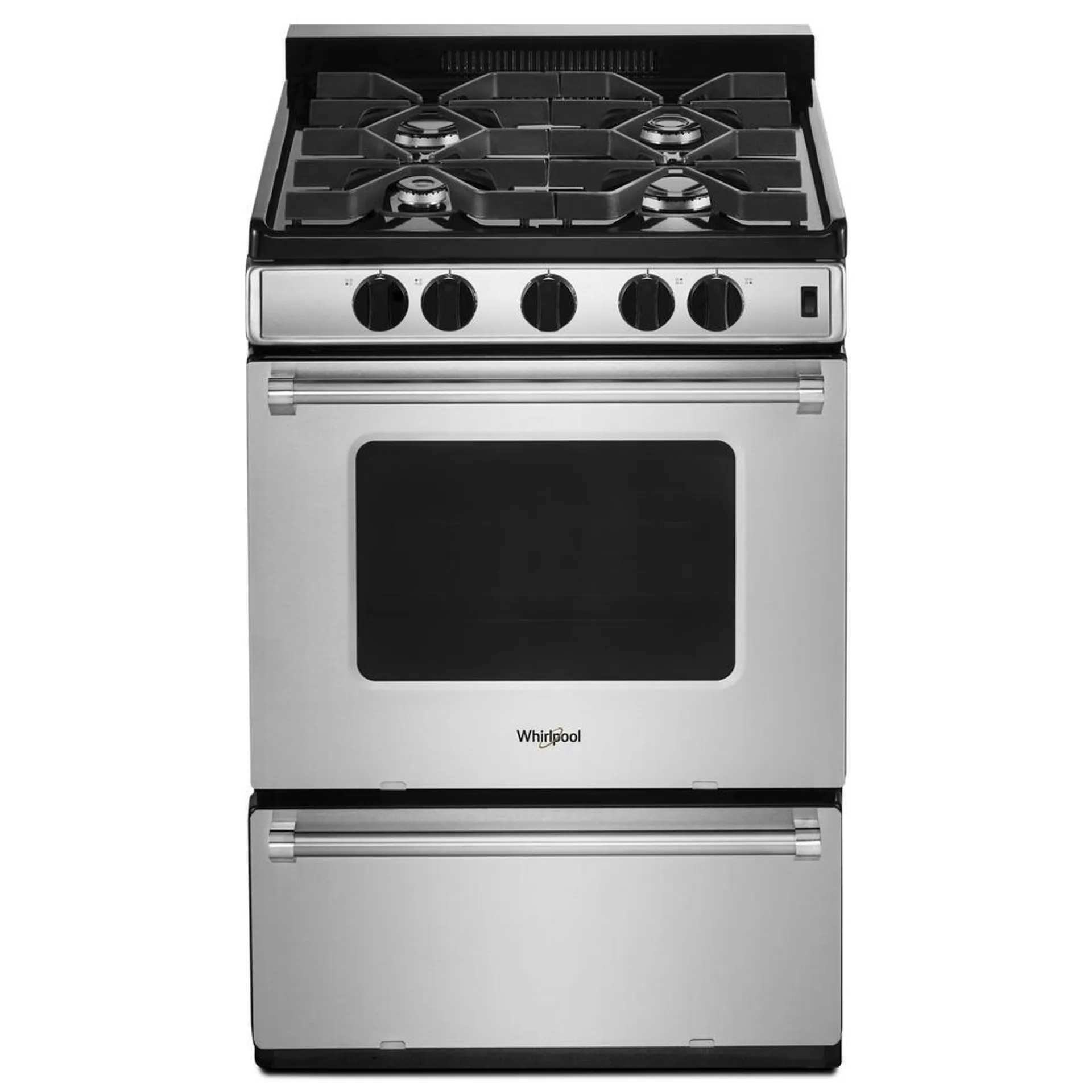 Whirlpool® 24" 3.0 cu.ft. Stainless Steel Gas Range