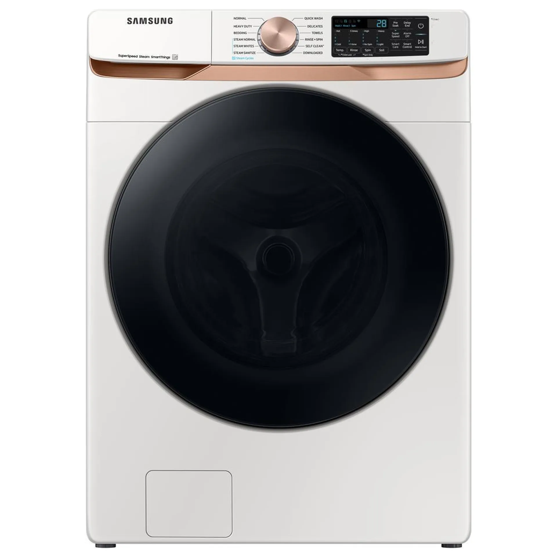 Samsung WF50BG8300AEUS 5.0 cu. ft. Extra Large Capacity Smart Front Load Washer with Super Speed Wash and Steam - Ivory