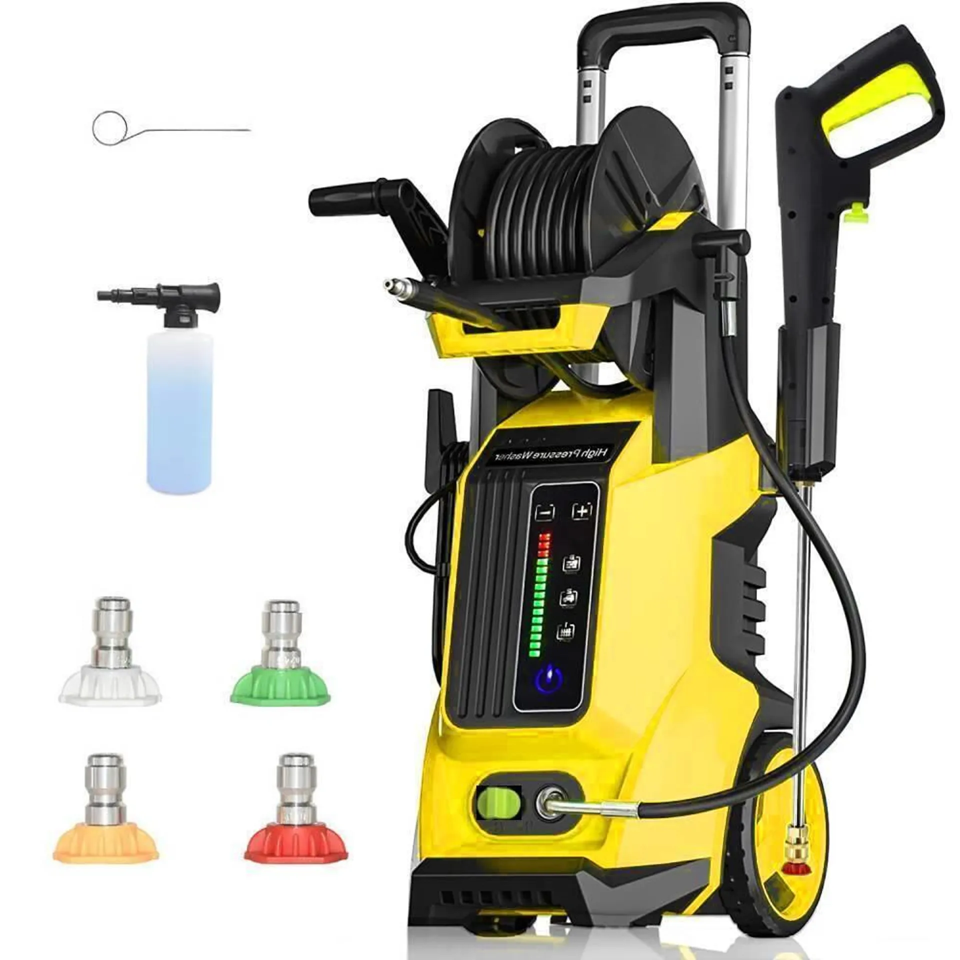 ZGBY Home Products 3800Psi Electric High Pressure Washer Smart Control Power Washer With 4 Nozzles