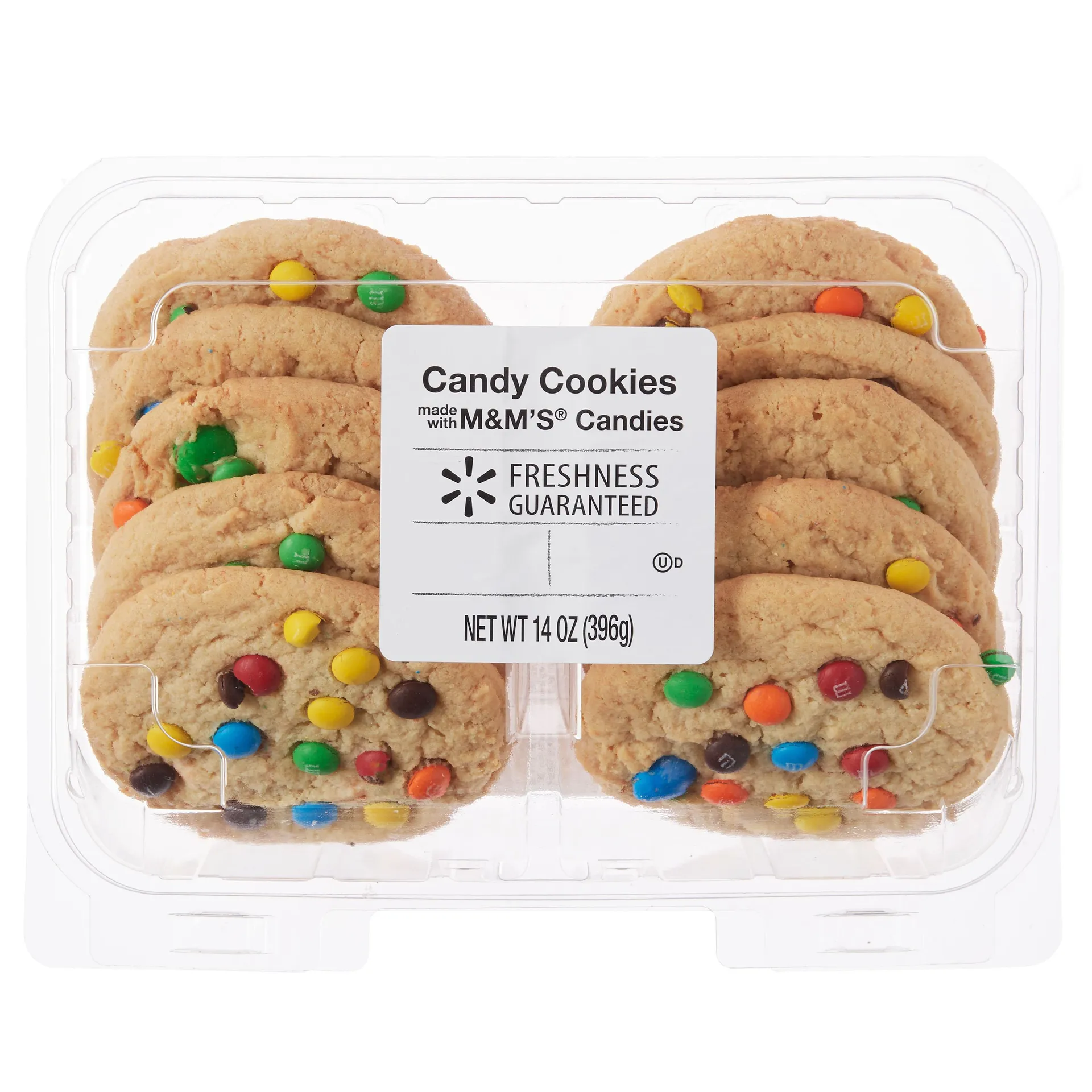 Freshness Guaranteed Candy Bakery Cookies Made with M&M'S Candies, 14 oz, 10 Count, Baked