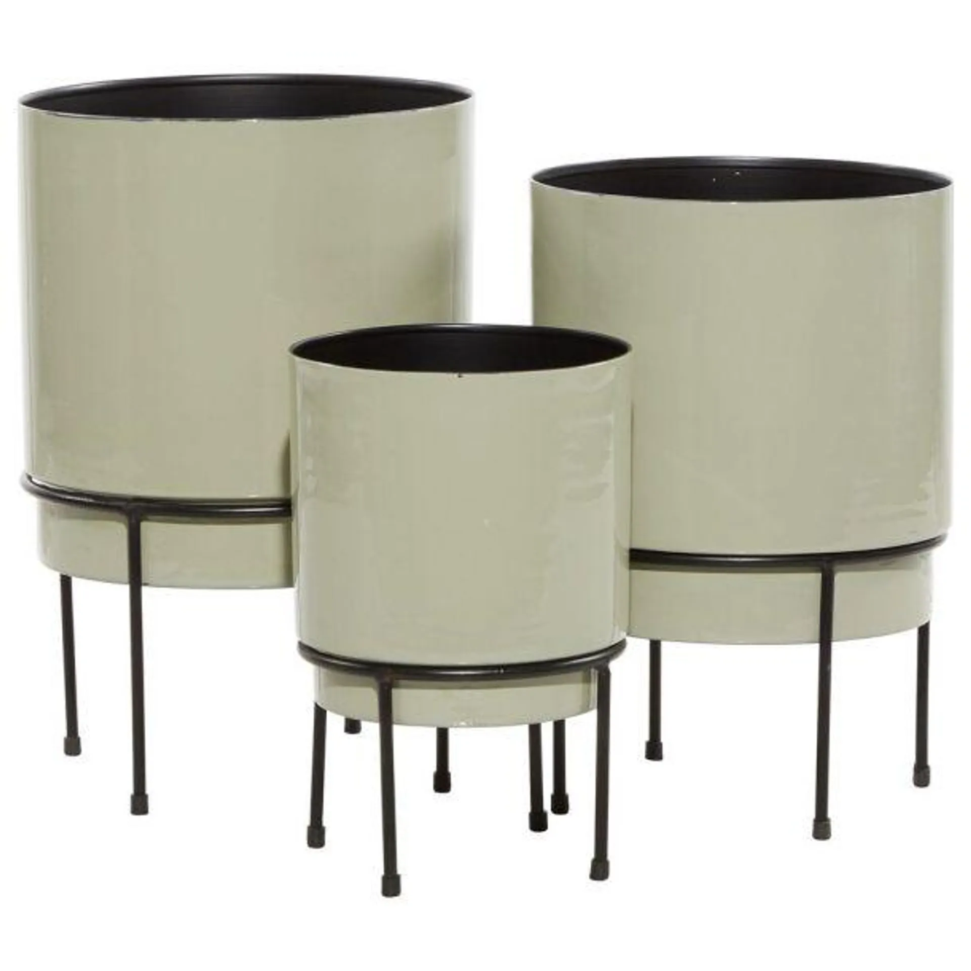 Metal Planter White Set of 3