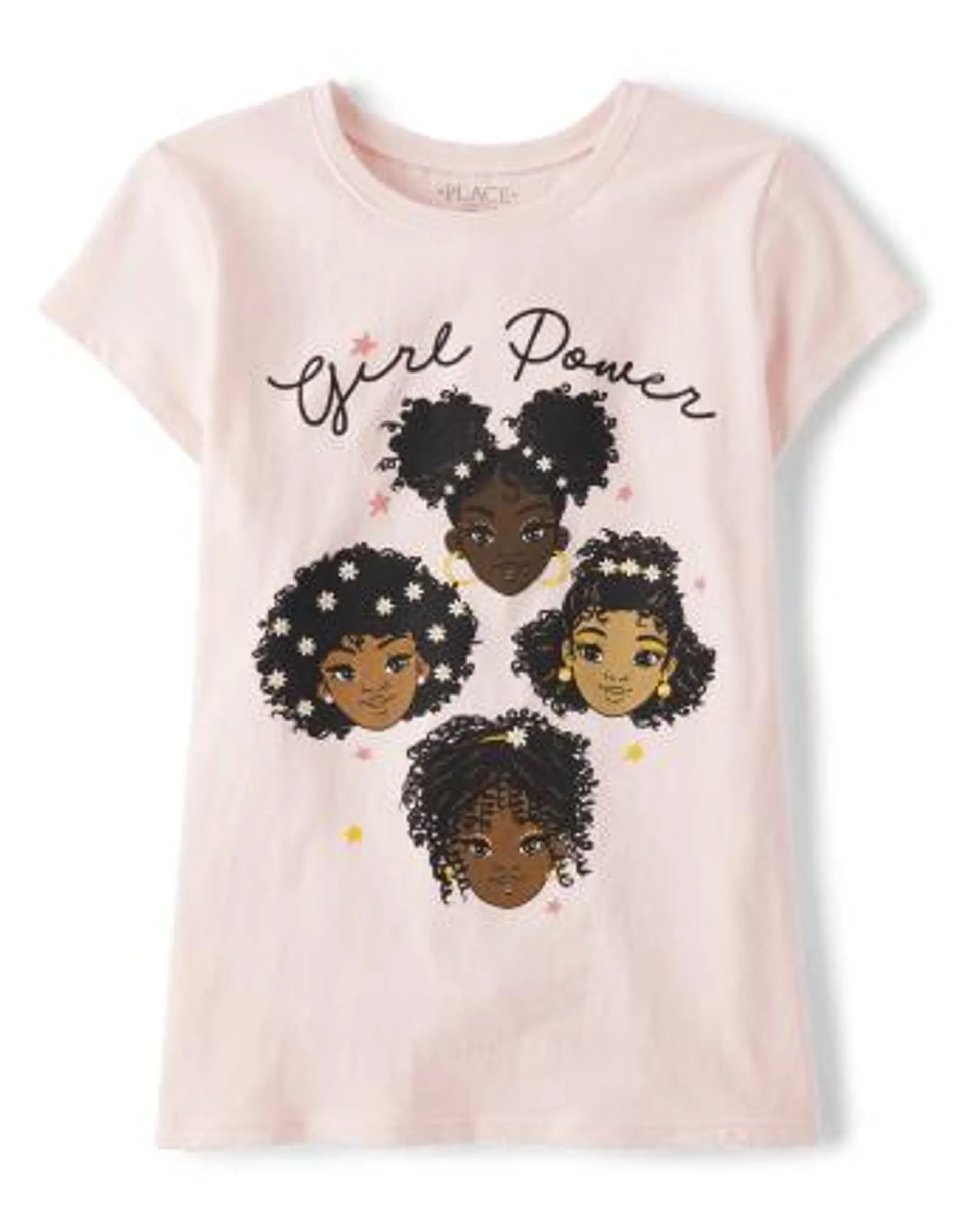 Girls Girl Power Graphic Tee - petal