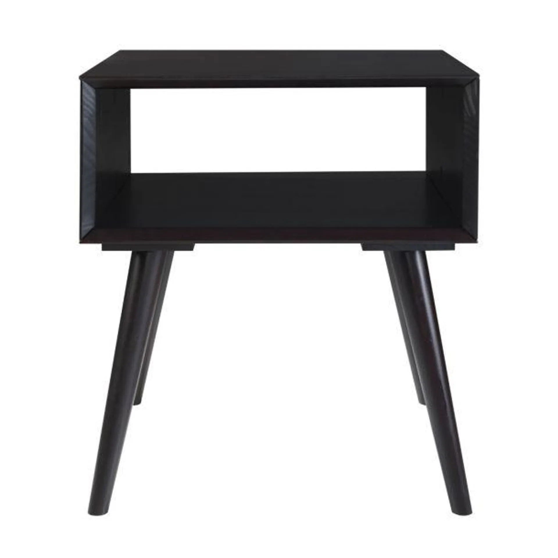 Elin 20" End Table with Open Self by Steve Silver Company - Black