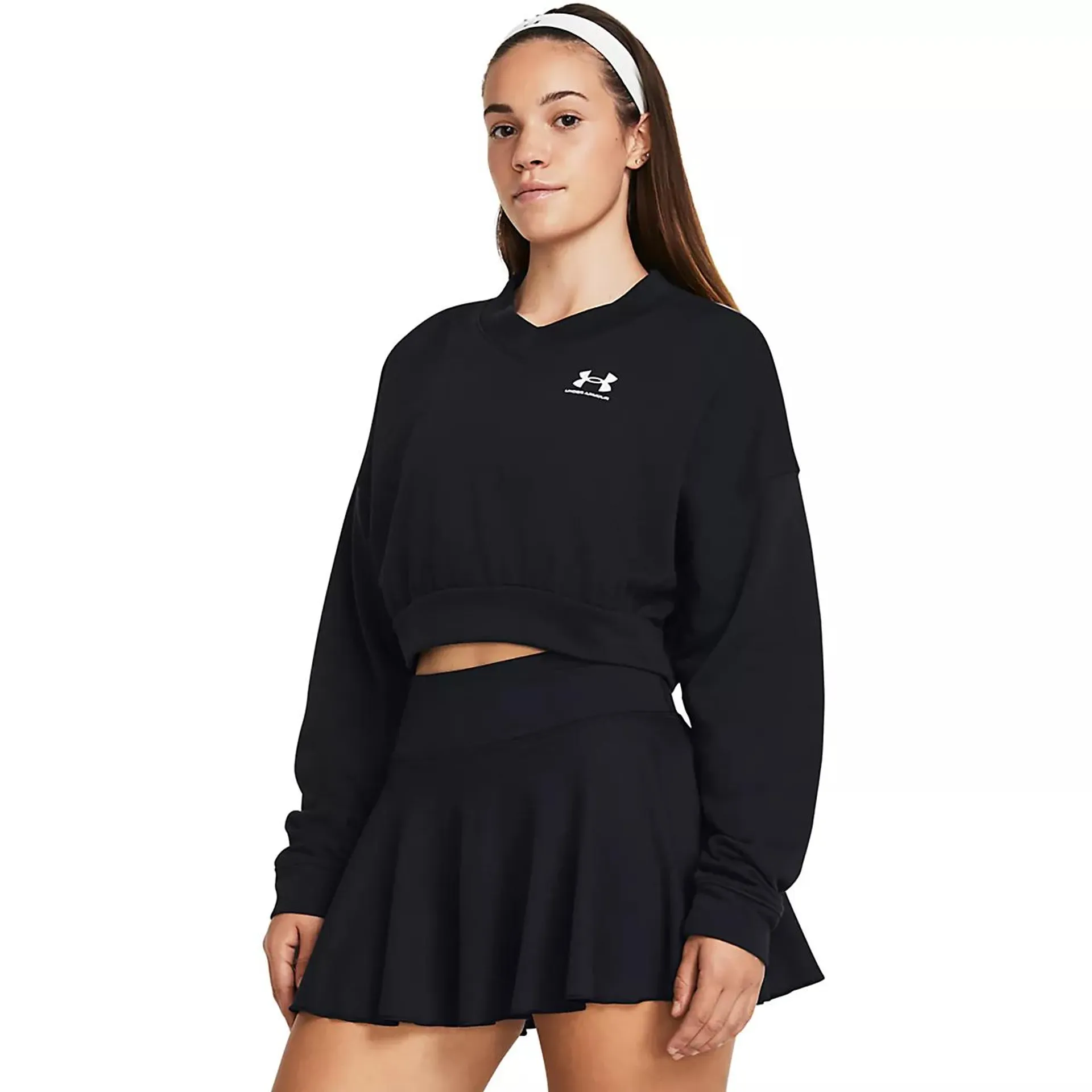 Under Armour Women's Rival Terry Oversize Crop Shirt