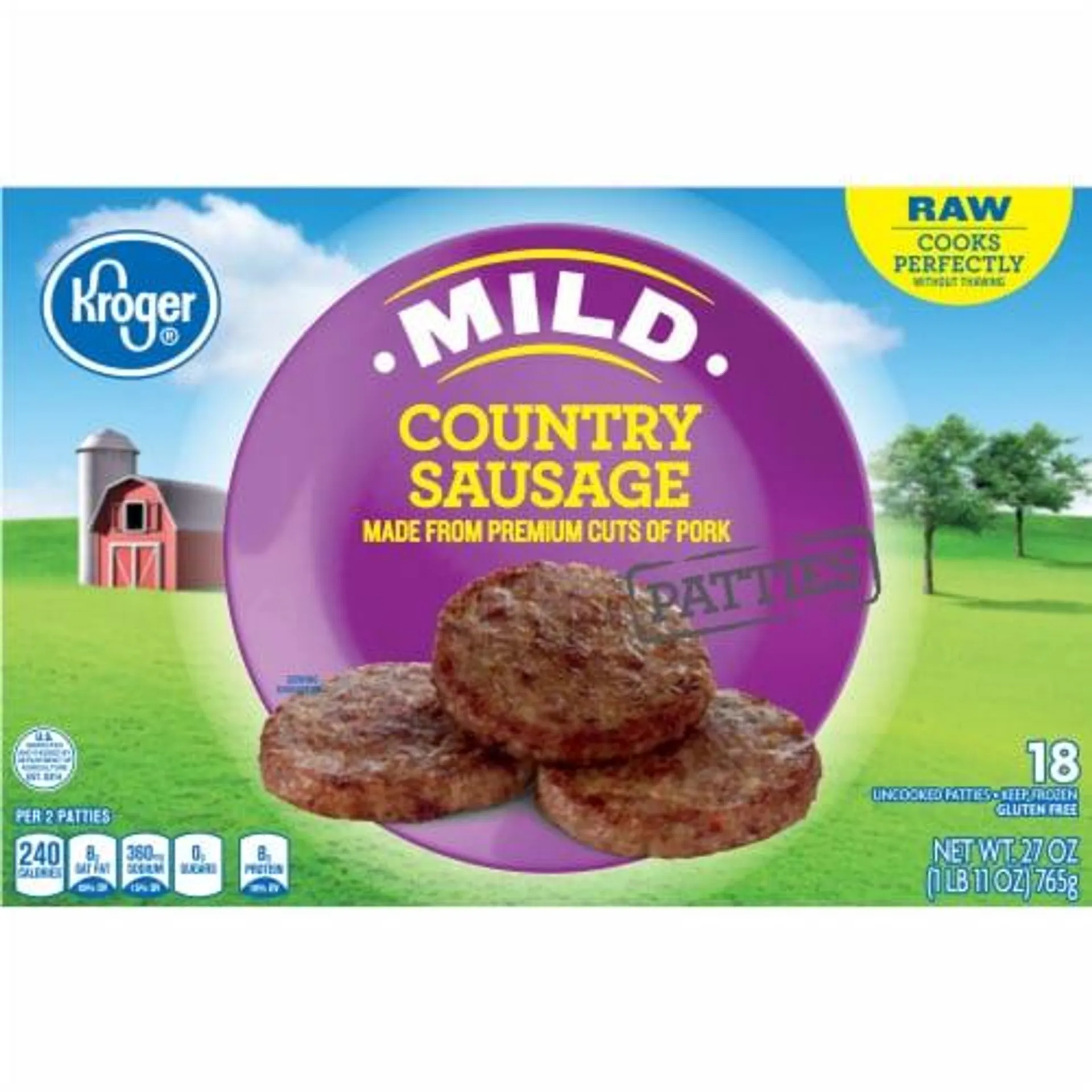 Kroger® Mild Country Sausage Patties