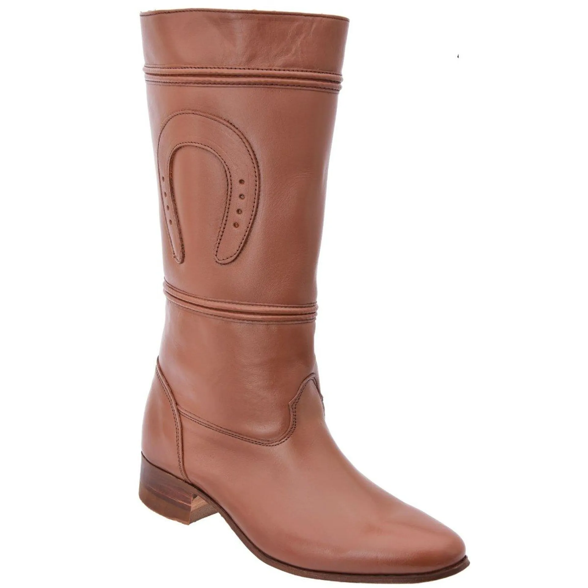 Botas de Escaramuza para Dama en Piel Napa Original Color Cafe WD-456