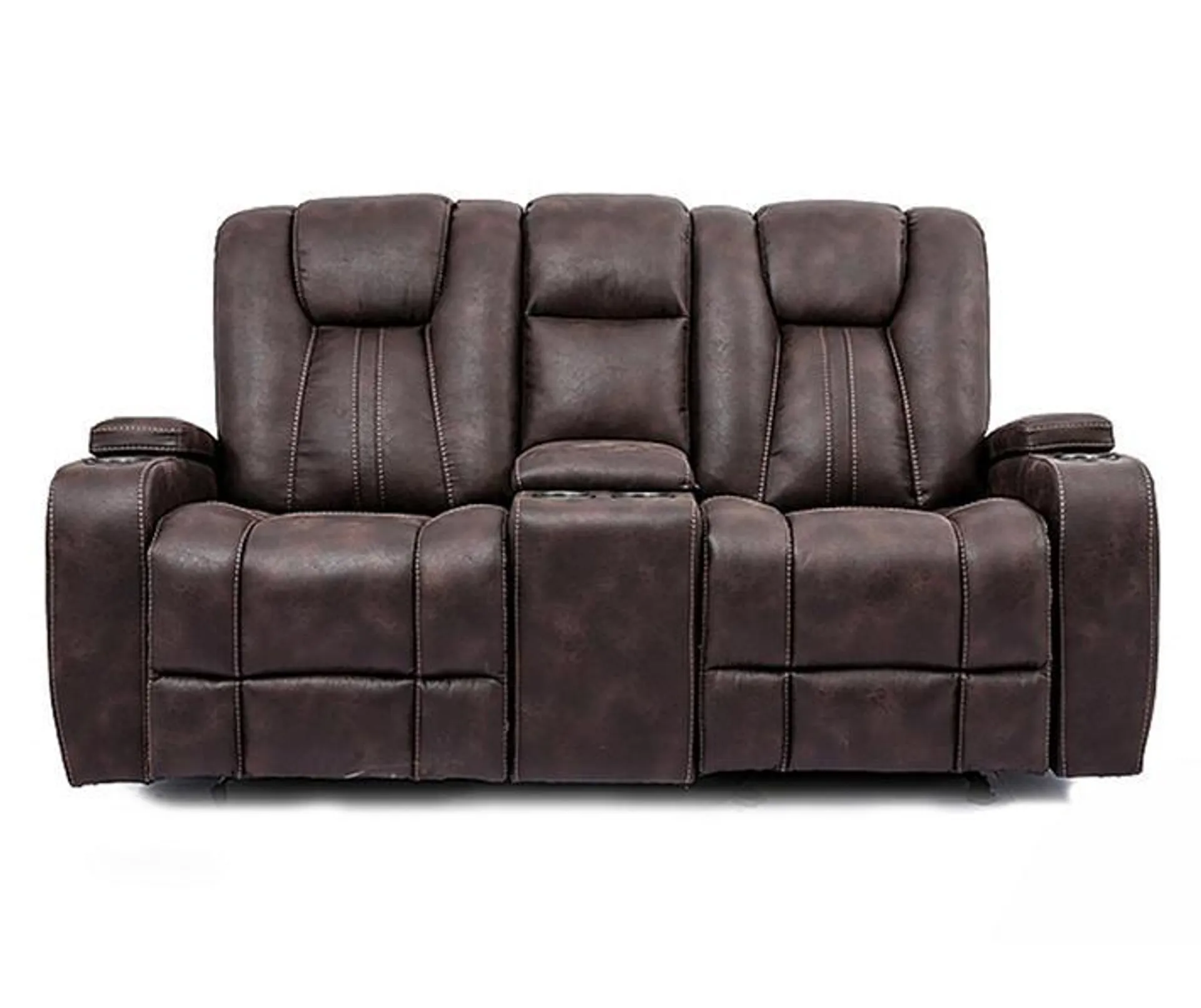 Jamestown Espresso Reclining Glider Console Loveseat