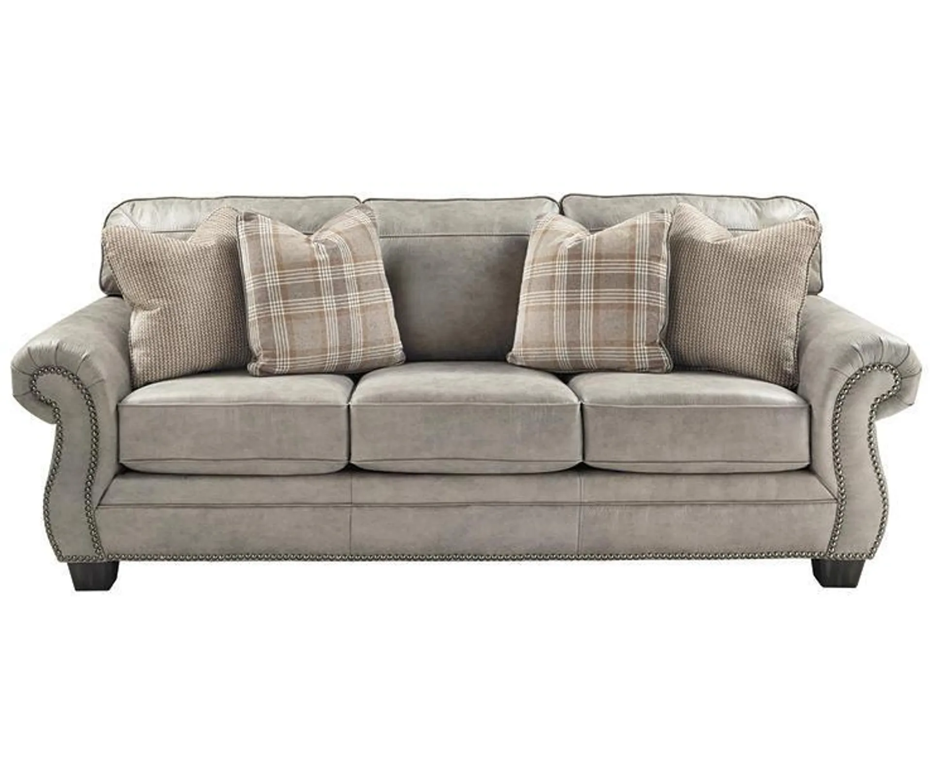 Olsberg Steel Faux Suede Sofa