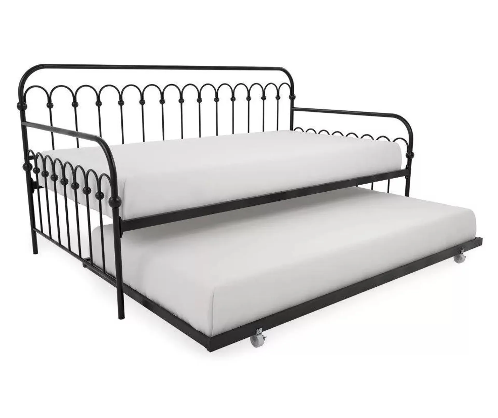 Bright Pop Black Metal Twin Daybed & Trundle