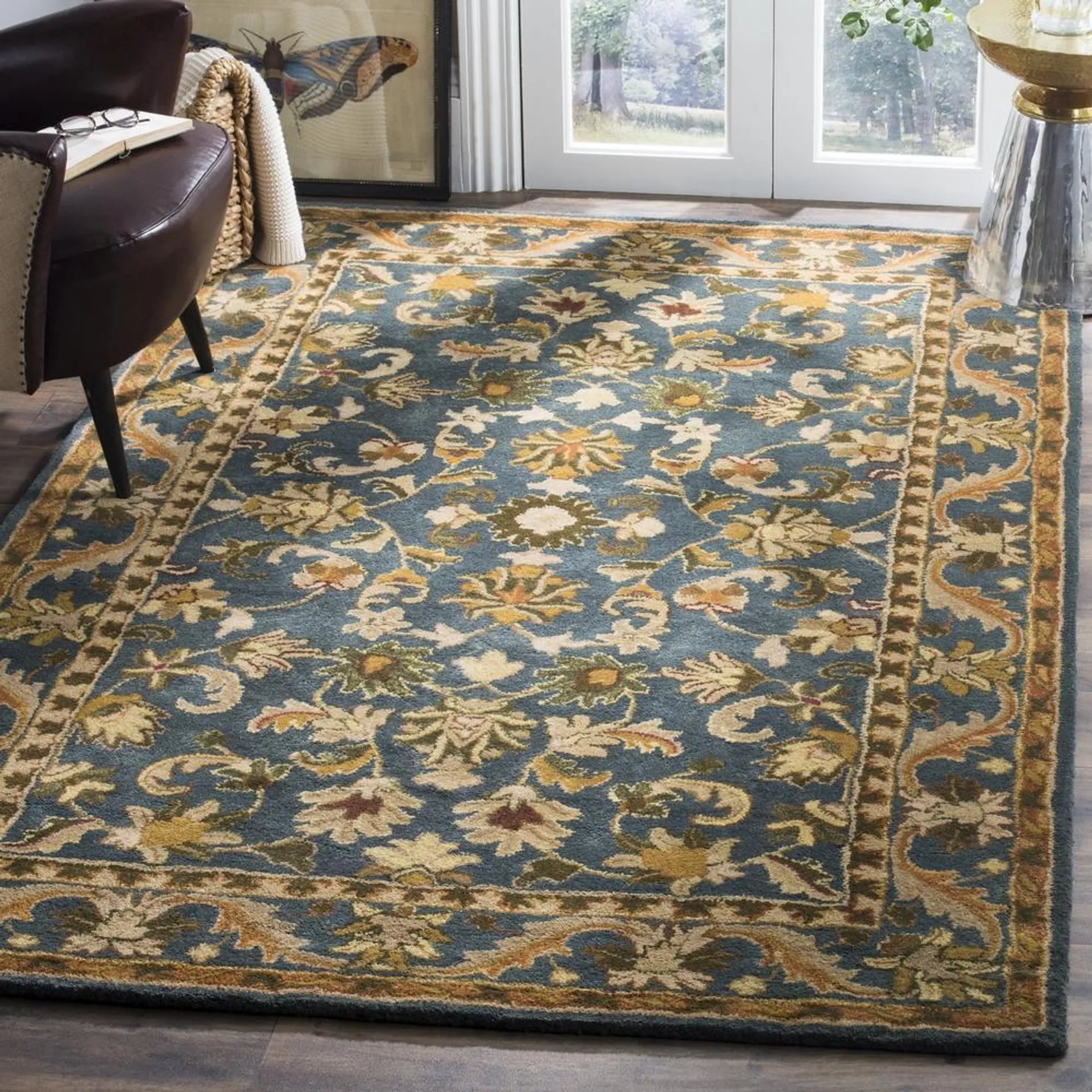 Safavieh Hand-Tufted Antiquity BLUE/GOLD Wool Area Rug 3' x 5 3', 5'