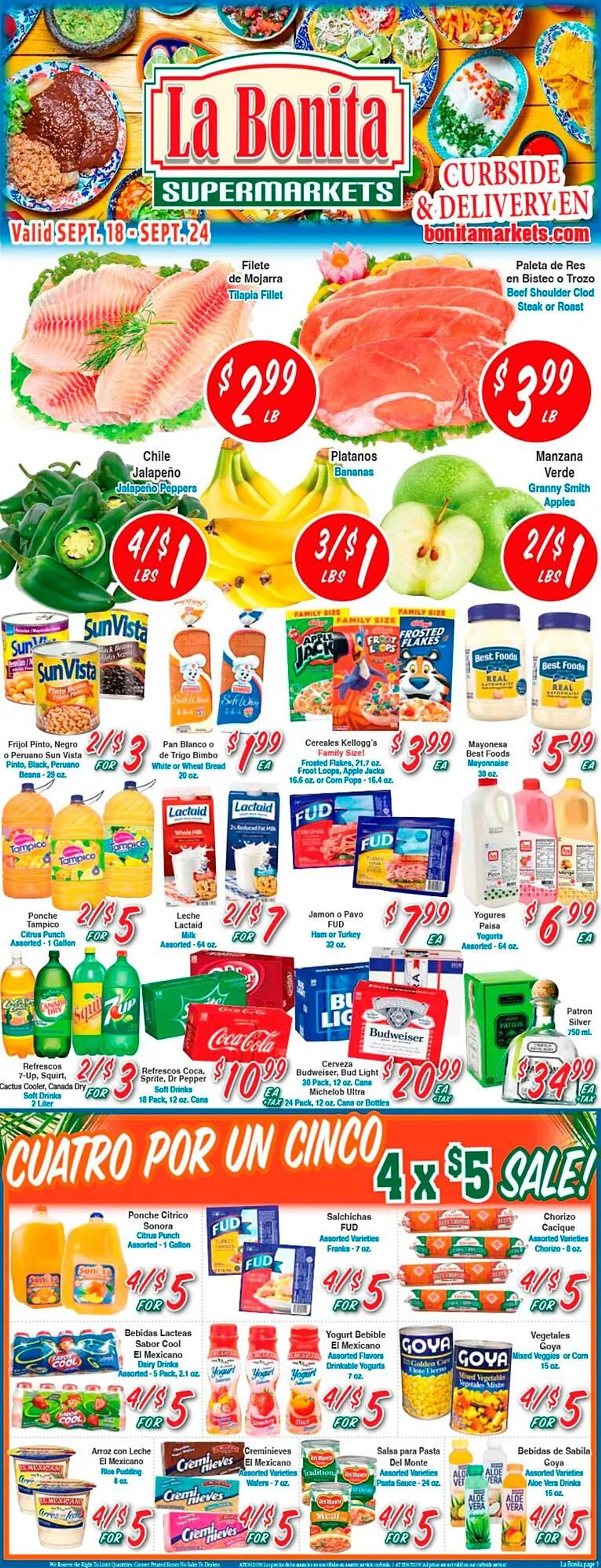 La Bonita Supermarkets Weekly Ad - 1