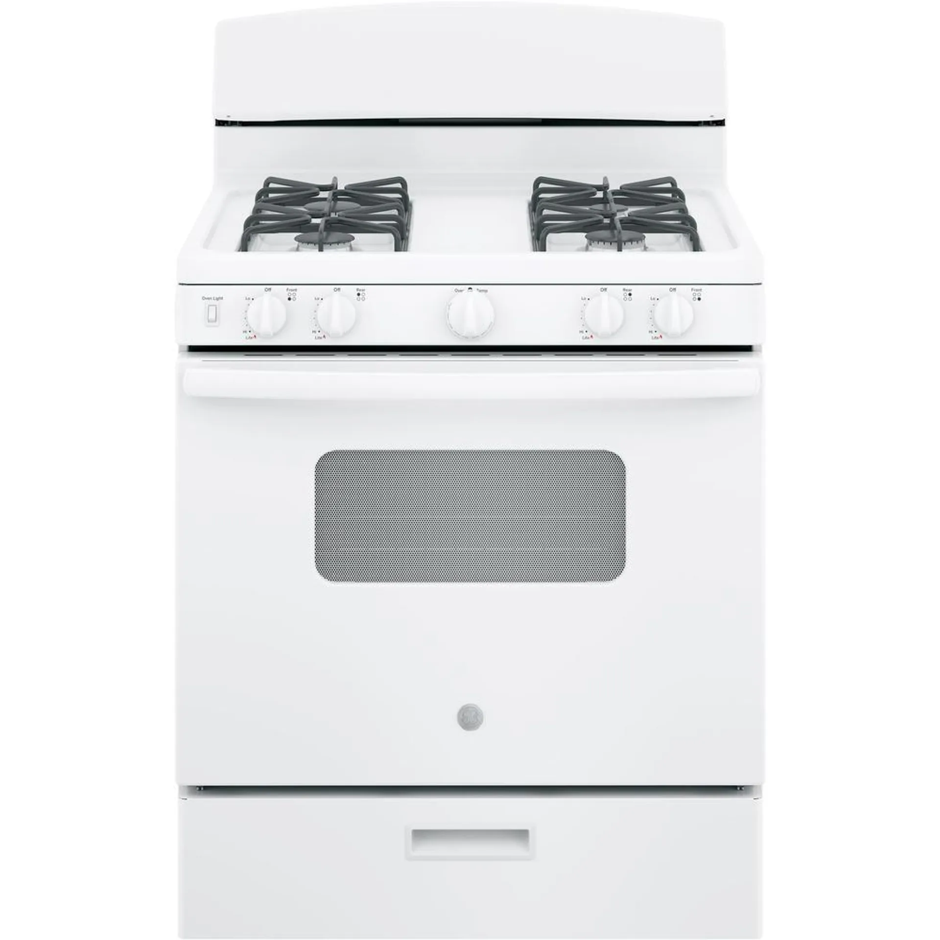 GE Appliances JGBS10DEMWW 30" Freestanding Front Control Gas Range - White